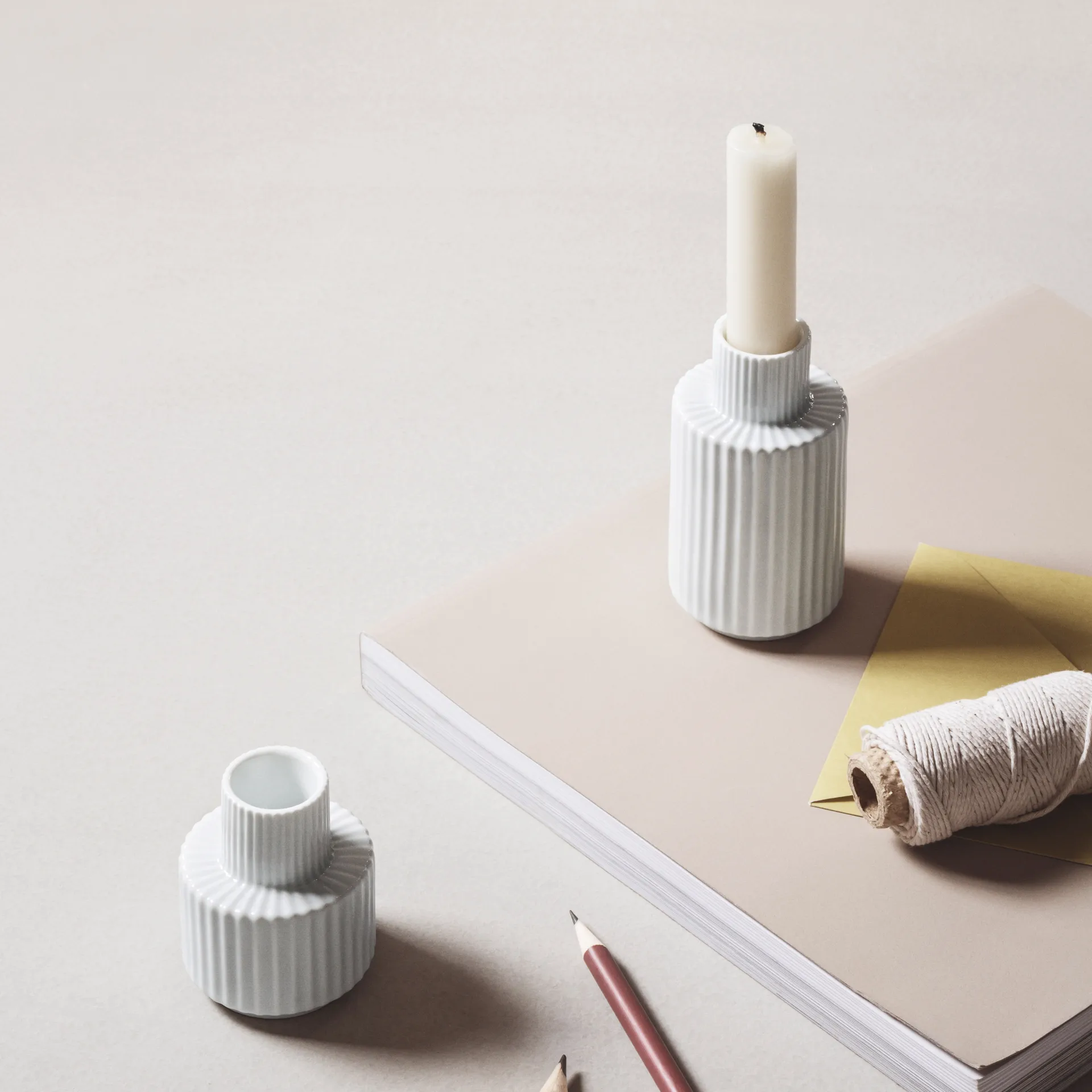 Copo de vela branco Lyngby, 11 cm Lyngby Porcelæn