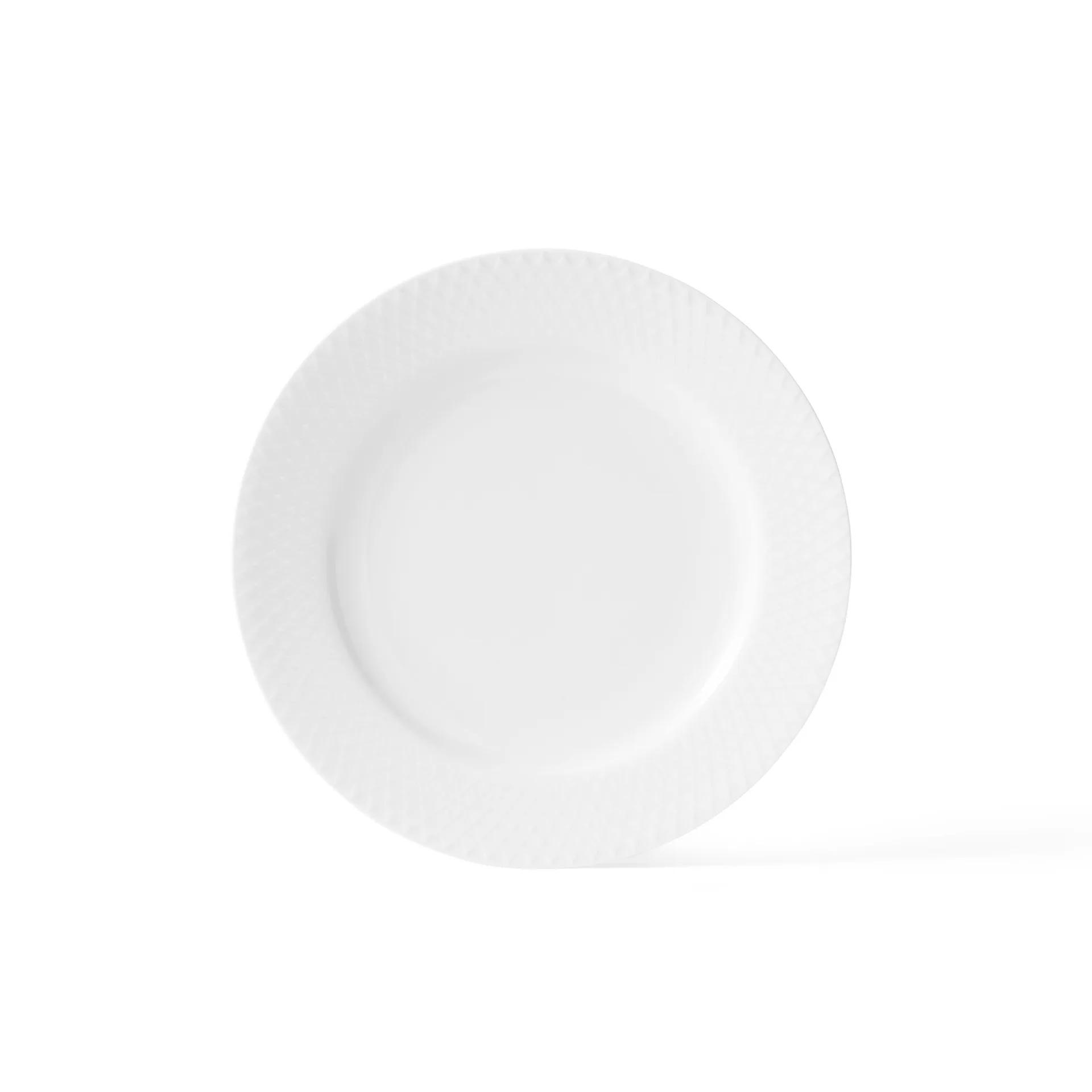 Prato branco Rhombe, Ø21 cm Lyngby Porcelæn