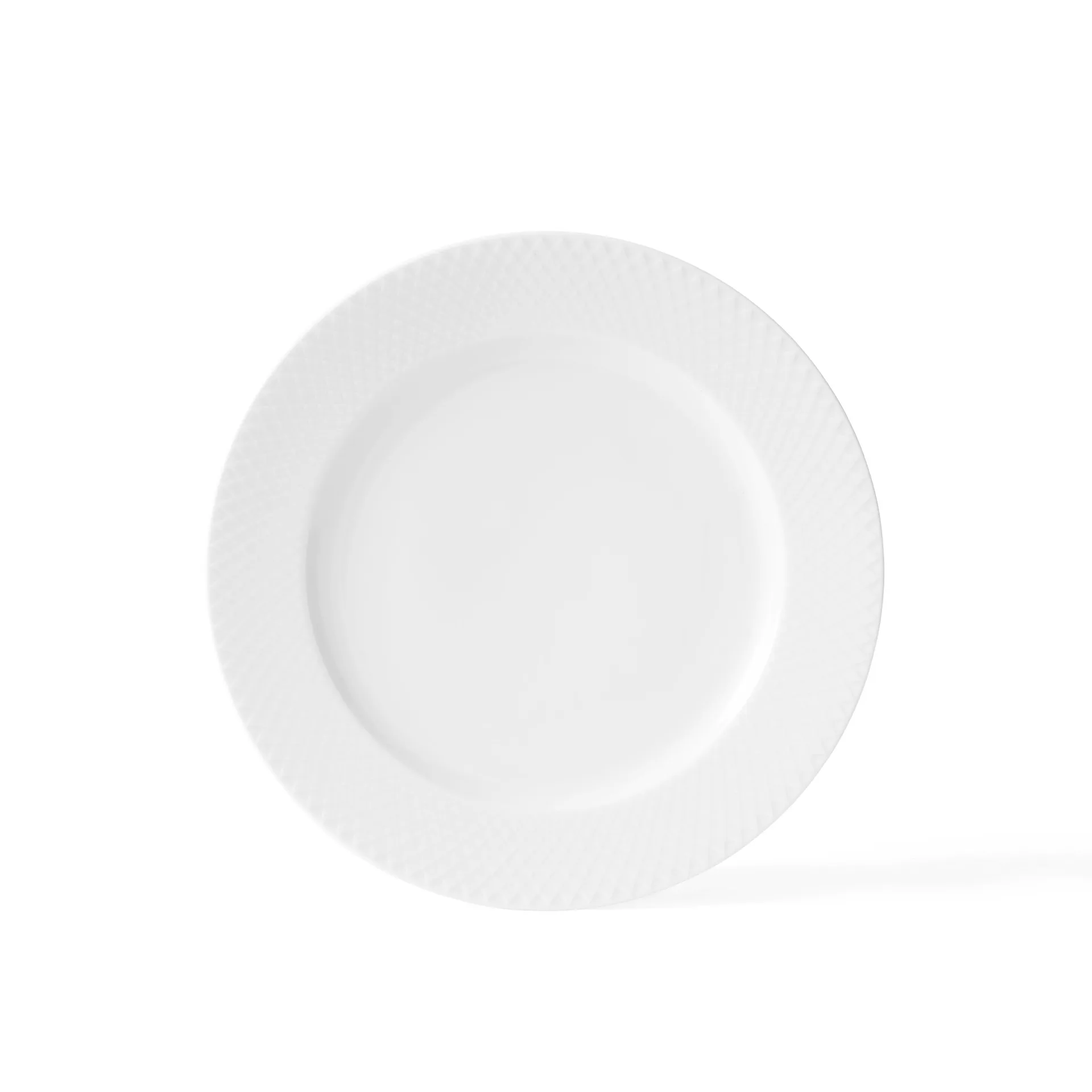 Prato branco Rhombe, Ø27 cm Lyngby Porcelæn