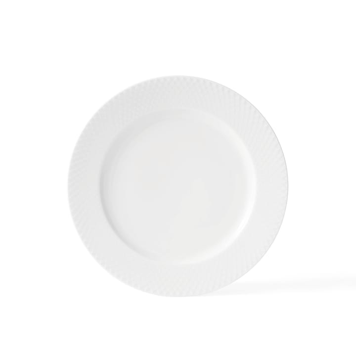 Prato branco Rhombe - Ø27 cm - Lyngby Porcelæn