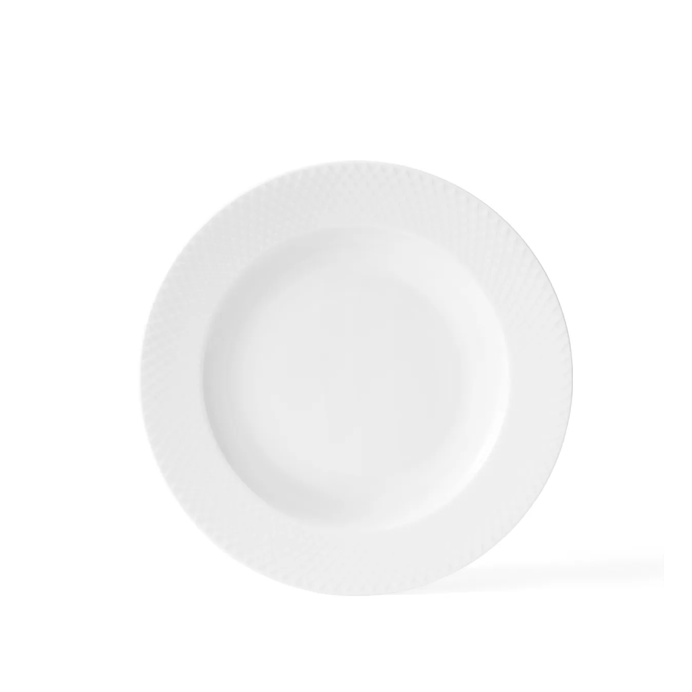Prato fundo branco Rhombe, Ø23 cm Lyngby Porcelæn