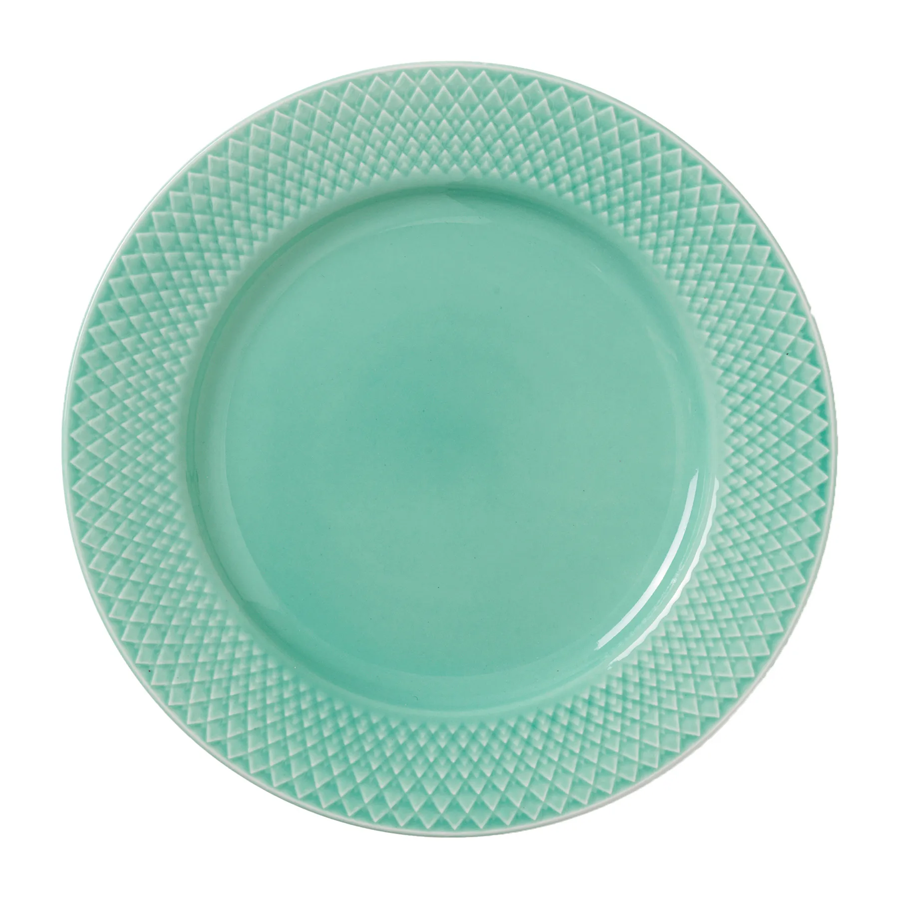 Prato Rhombe Ø21 cm, Aqua Lyngby Porcelæn