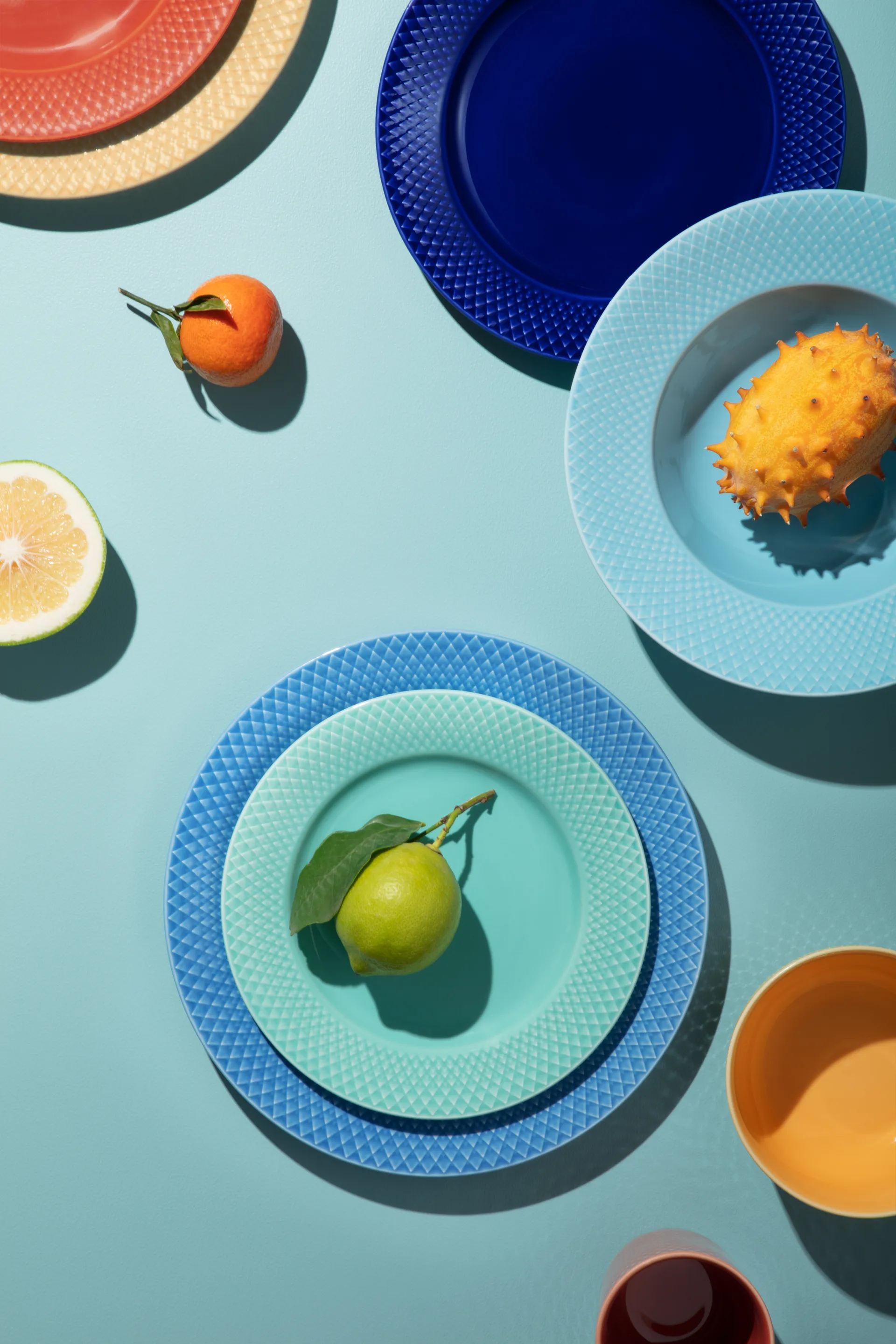 Prato Rhombe Ø21 cm, Aqua Lyngby Porcelæn