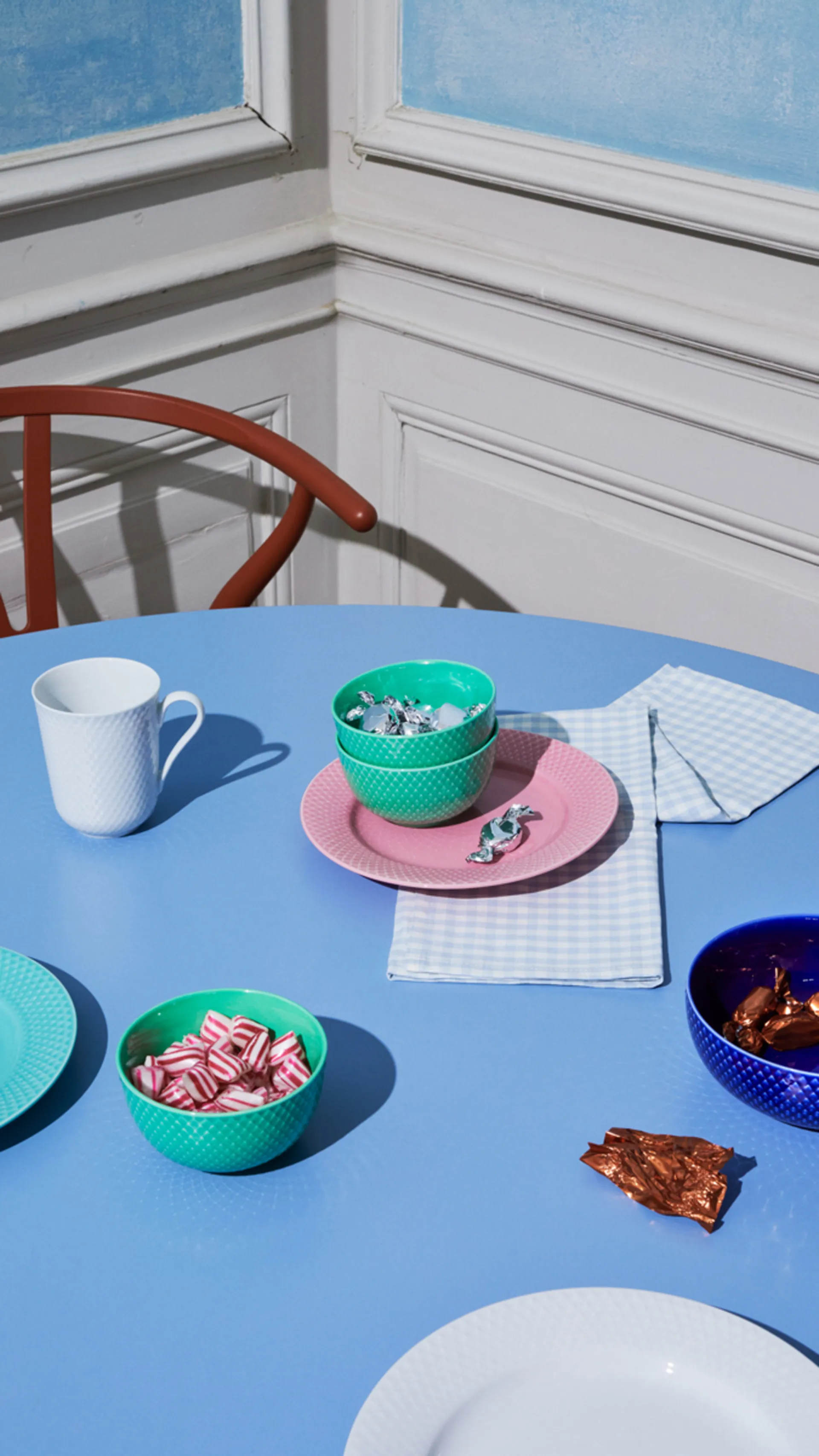 Rhombe tigela Ø15.5 cm, Azul escuro  Lyngby Porcelæn