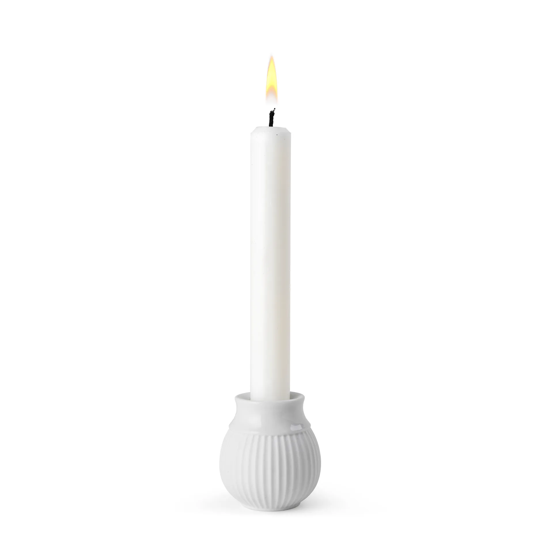 Suporte de velas Curve 7 cm, Branco Lyngby Porcelæn