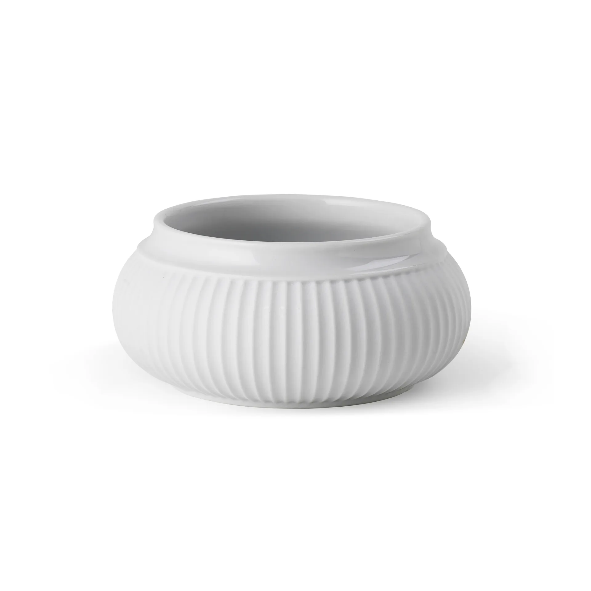 Suporte de velas Curve Block Ø11 cm, Branco Lyngby Porcelæn