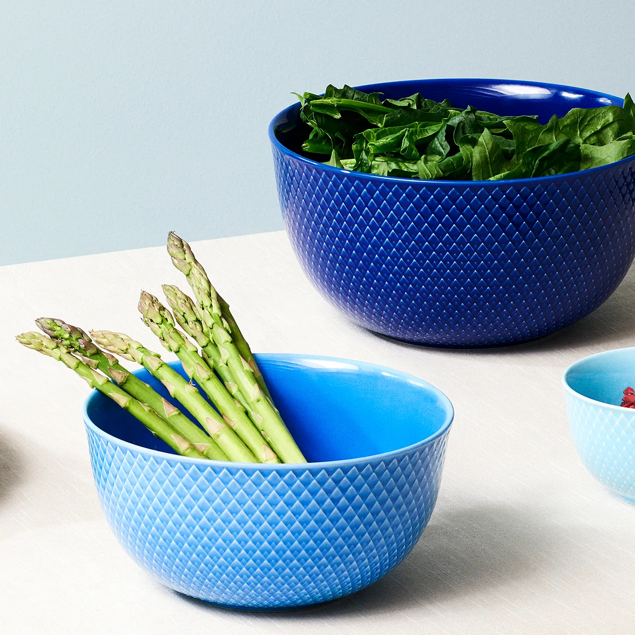 Taça de servir Rhombe Ø17,5 cm, azul Lyngby Porcelæn