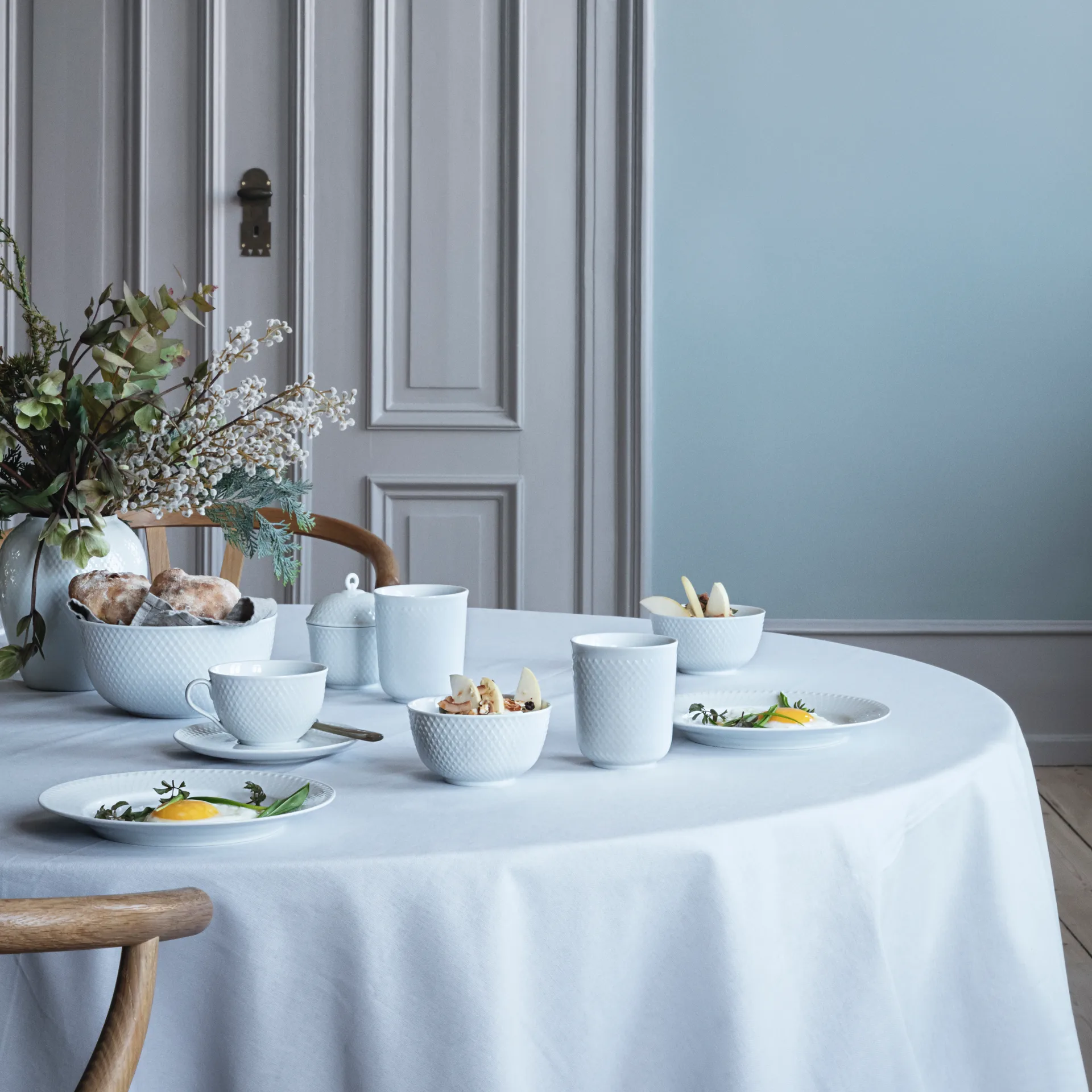 Taça de servir Rhombe Ø17,5 cm, branco Lyngby Porcelæn