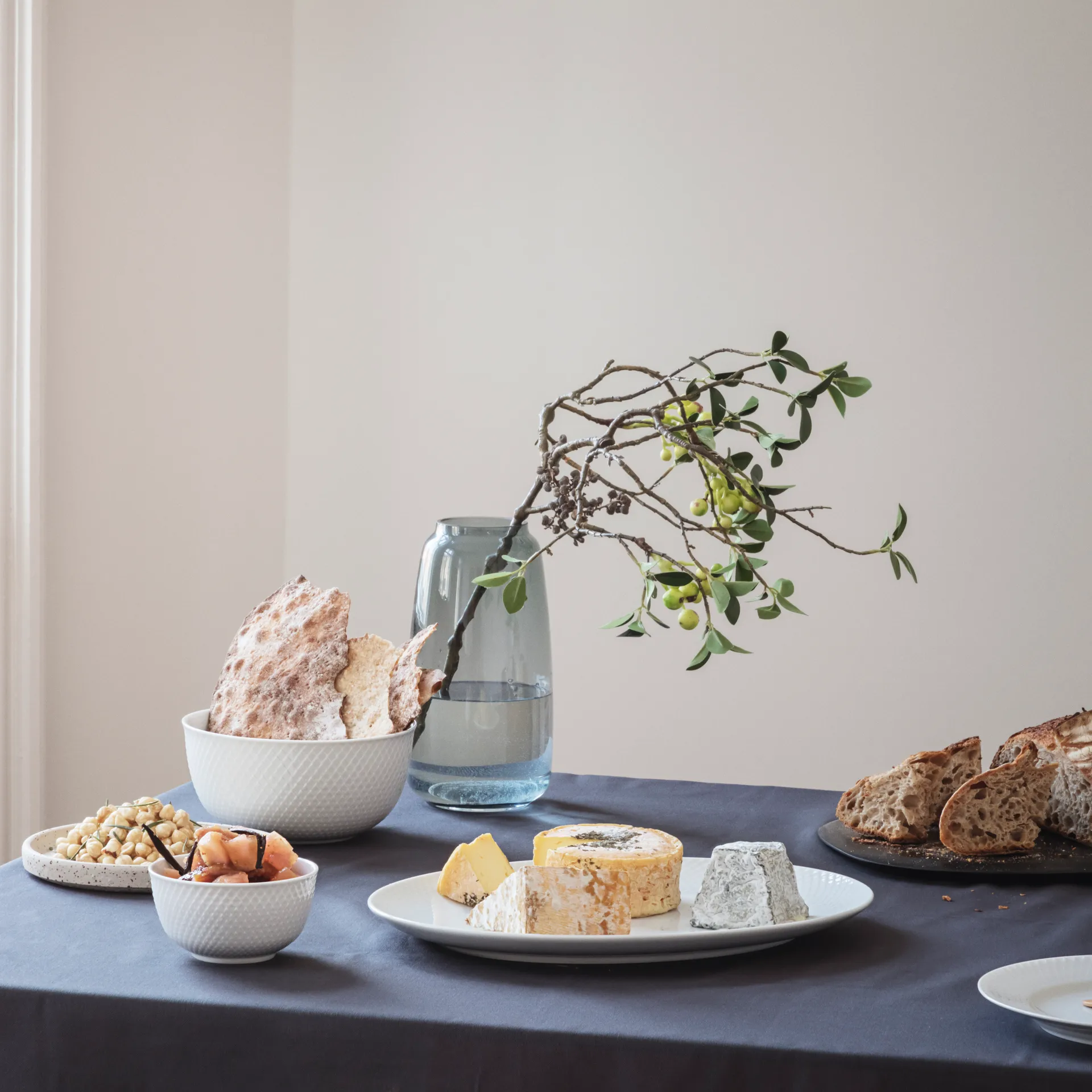 Taça de servir Rhombe Ø17,5 cm, branco Lyngby Porcelæn