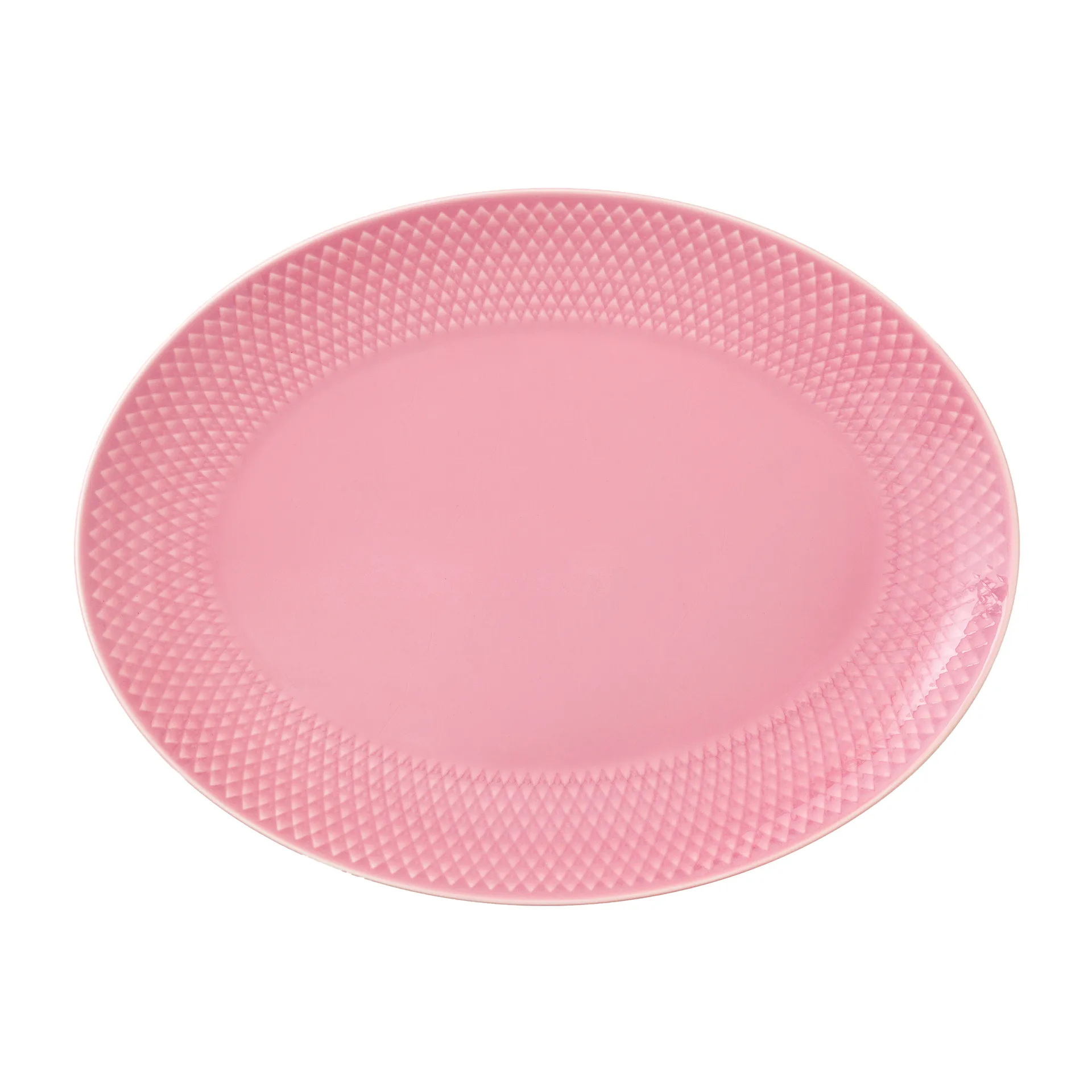 Travessa oval Rhombe 21,5x28,5 cm, Rosa  Lyngby Porcelæn
