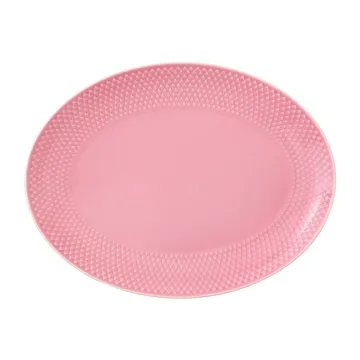 Travessa oval Rhombe 21,5x28,5 cm - Rosa  - Lyngby Porcelæn