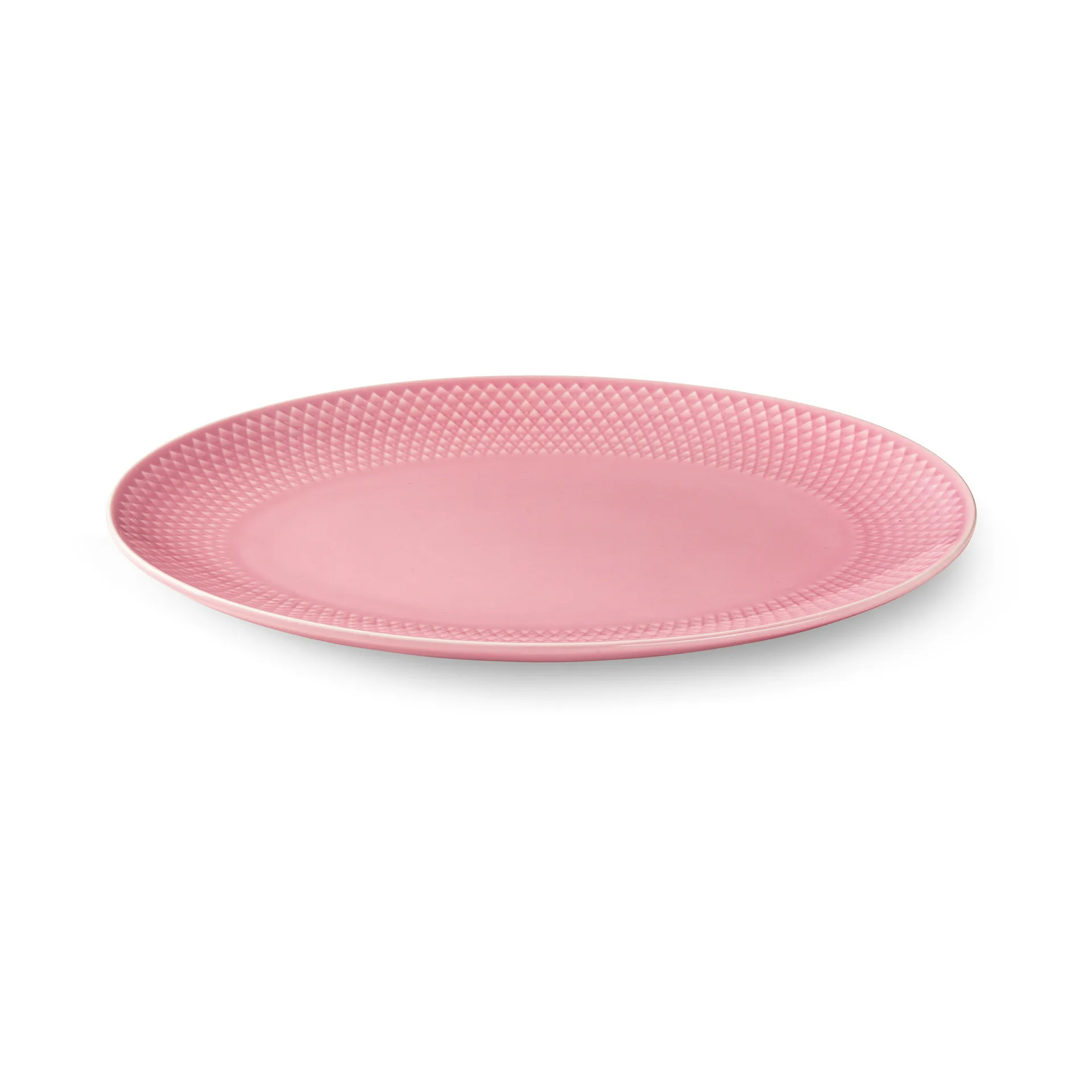 Travessa oval Rhombe 21,5x28,5 cm, Rosa  Lyngby Porcelæn