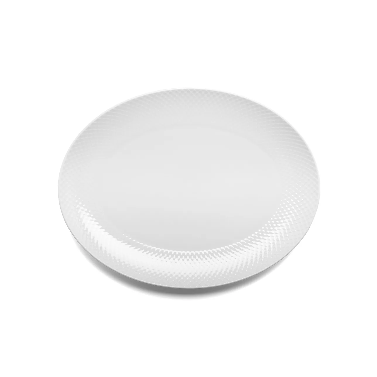 Travessa oval Rhombe 35x26,5 cm, branco Lyngby Porcelæn