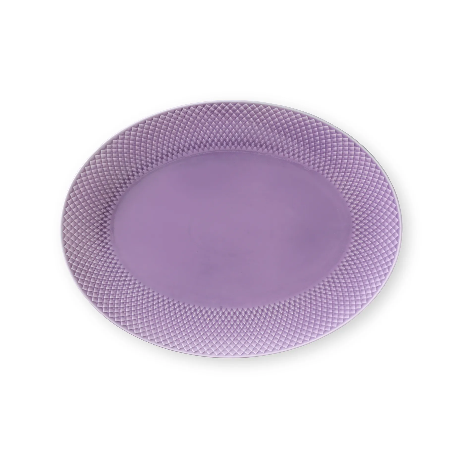 Travessa oval Rhombe 35x26,5 cm, roxo claro Lyngby Porcelæn