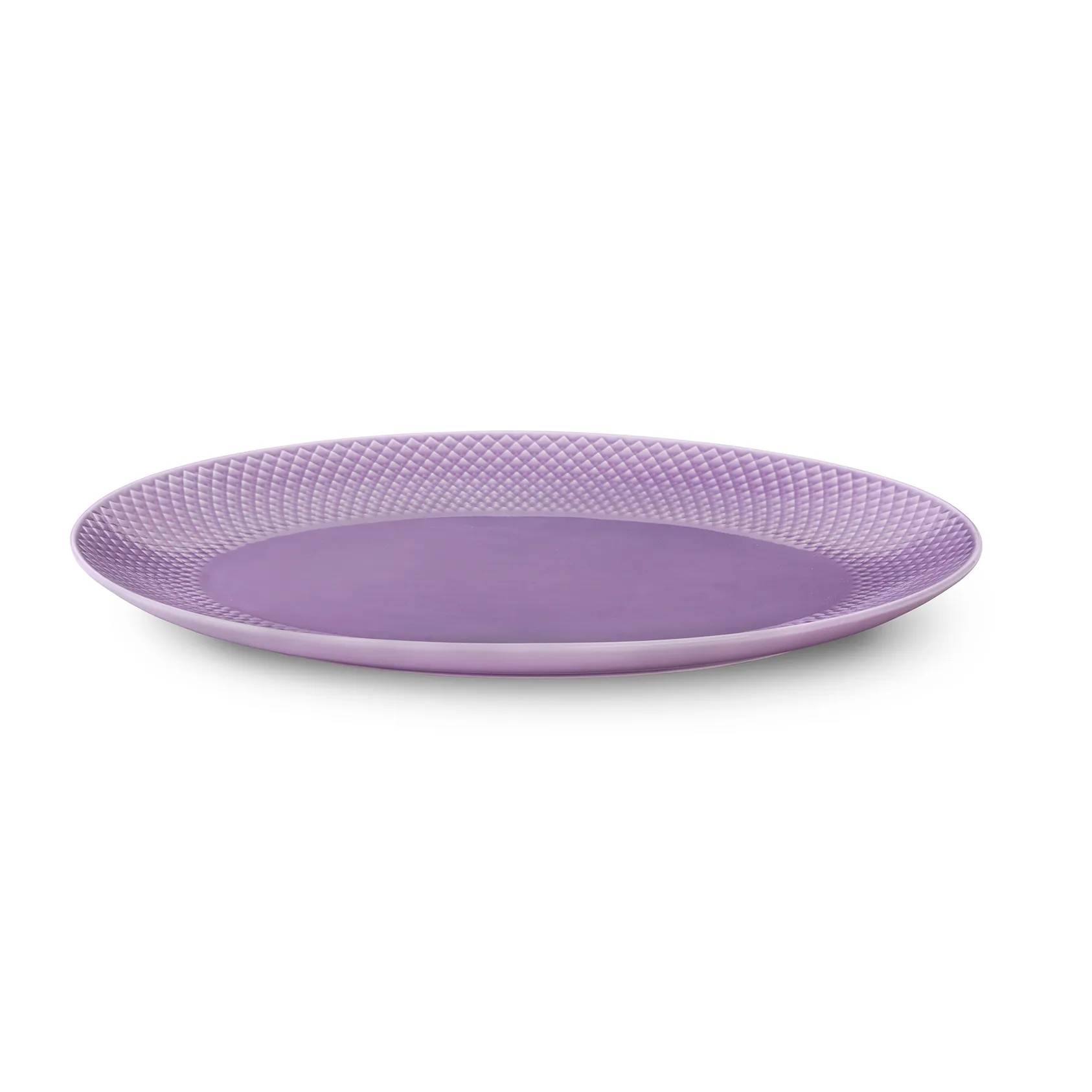 Travessa oval Rhombe 35x26,5 cm, roxo claro Lyngby Porcelæn