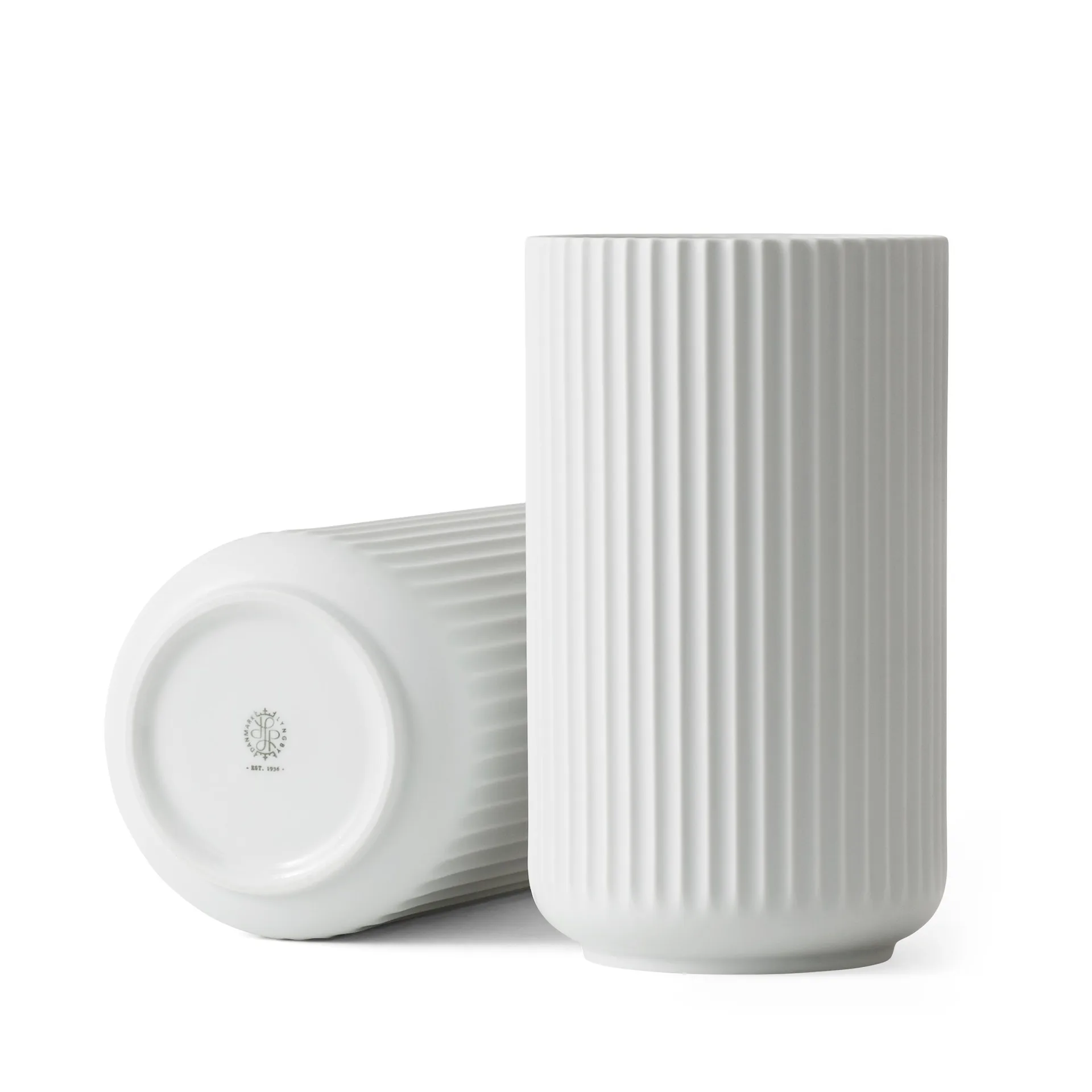 Vaso branco mate Lyngby, 25 cm Lyngby Porcelæn