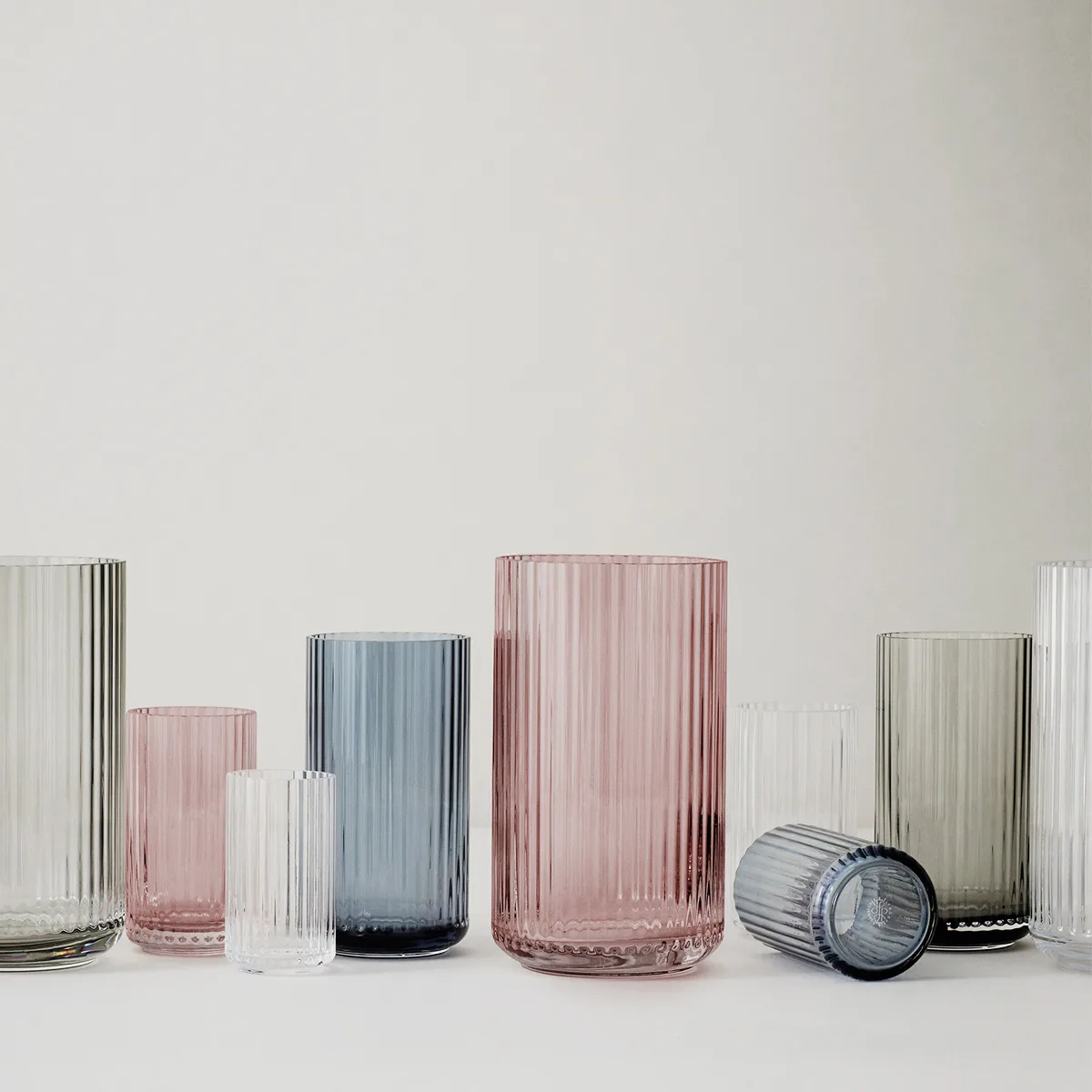 Vaso de vidro, bordô Lyngby,  Lyngby Porcelæn