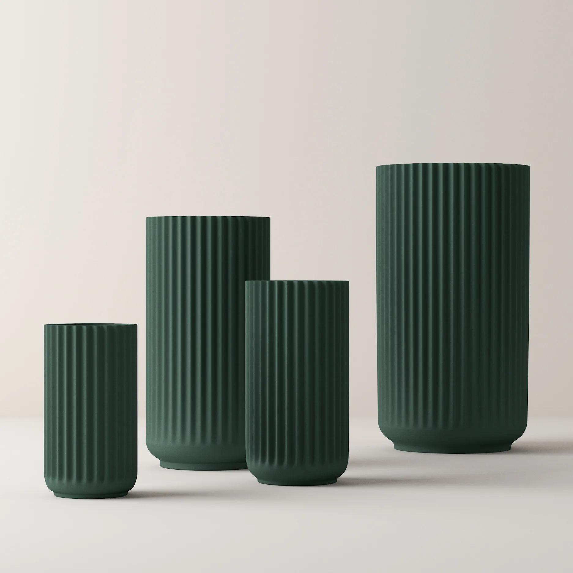 Vaso de vidro, Copenhagen green mate Lyngby, 20 cm Lyngby Porcelæn