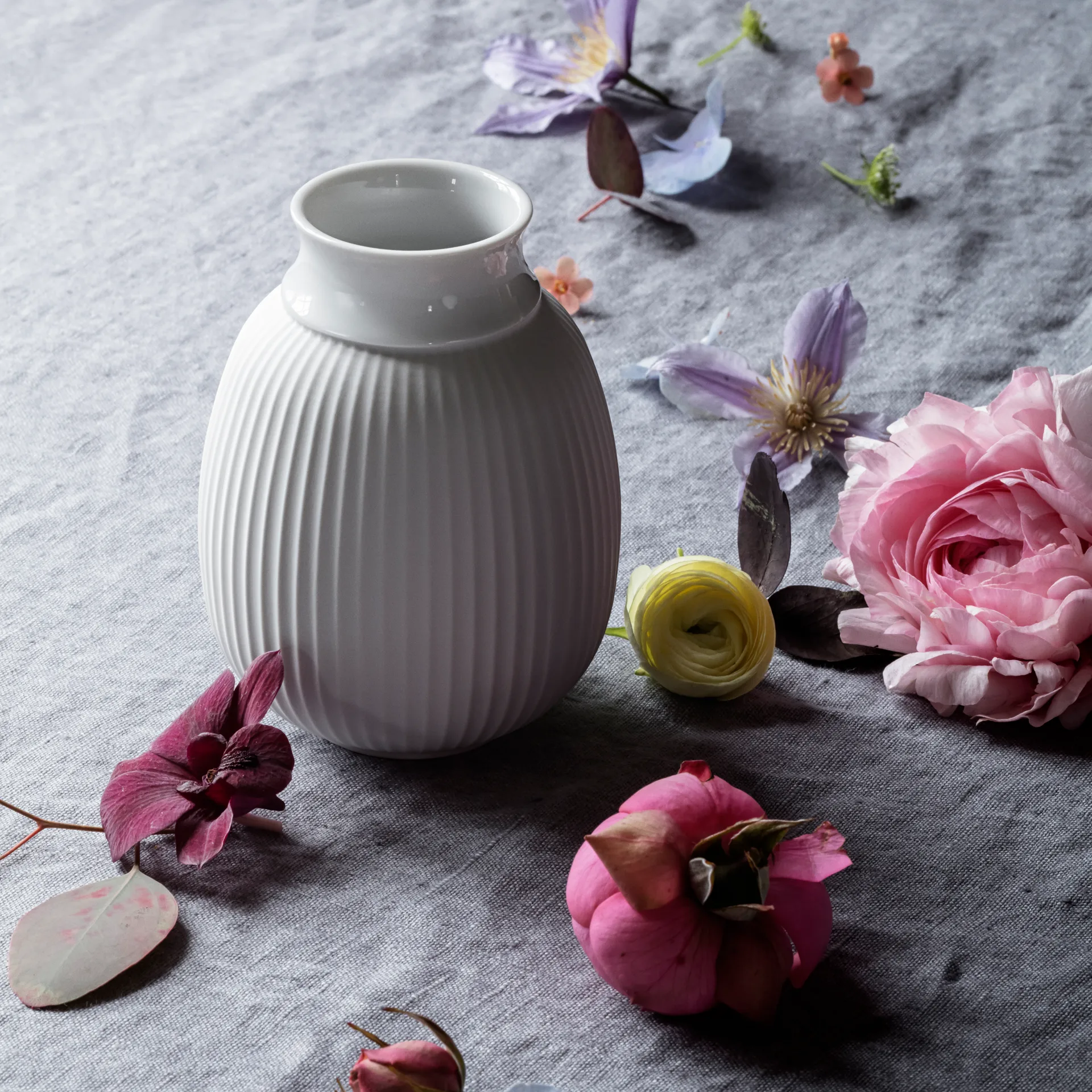 Vaso Lyngby Curve 12 cm, Branco Lyngby Porcelæn
