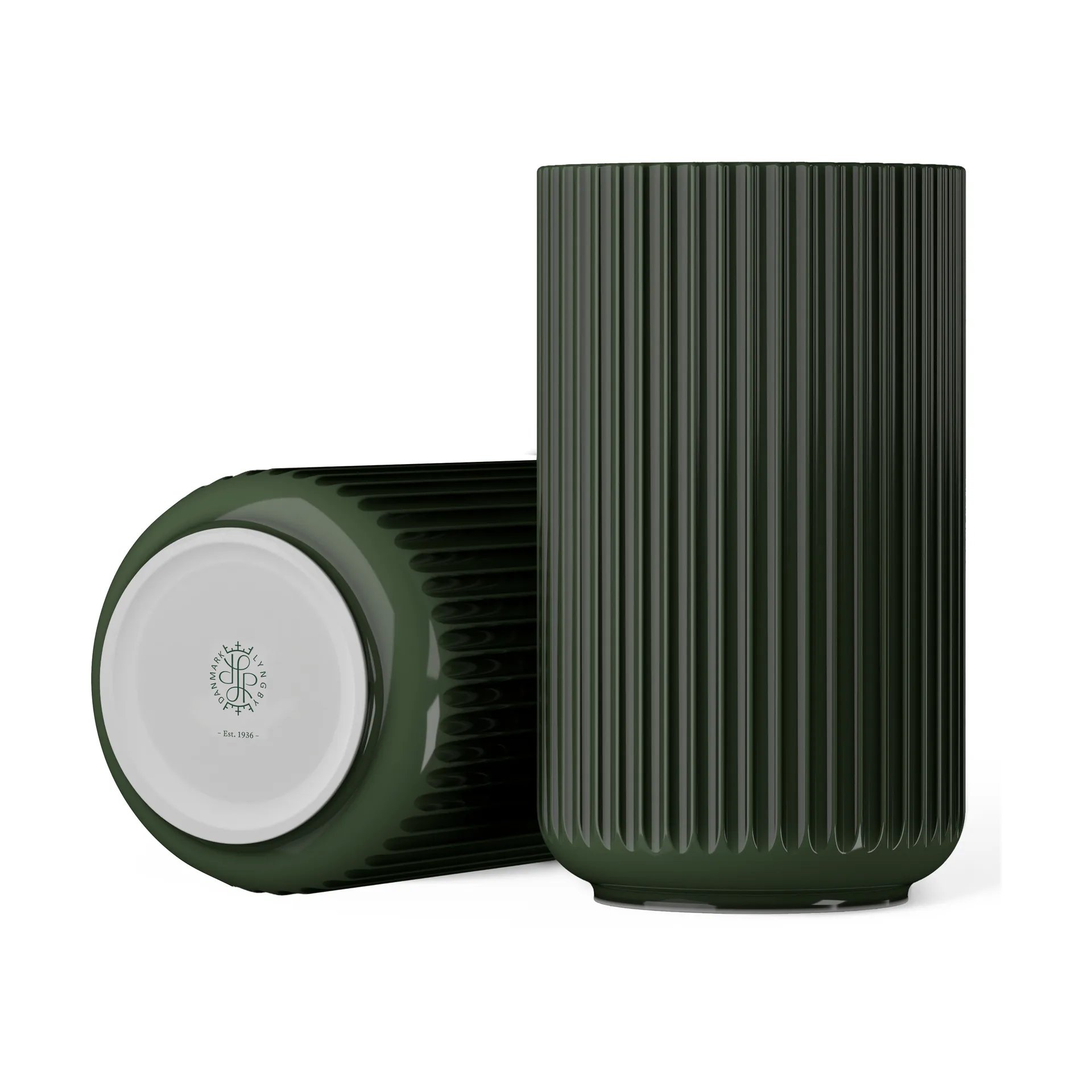 Vaso Lyngby, Verde escuro, 31 cm Lyngby Porcelæn
