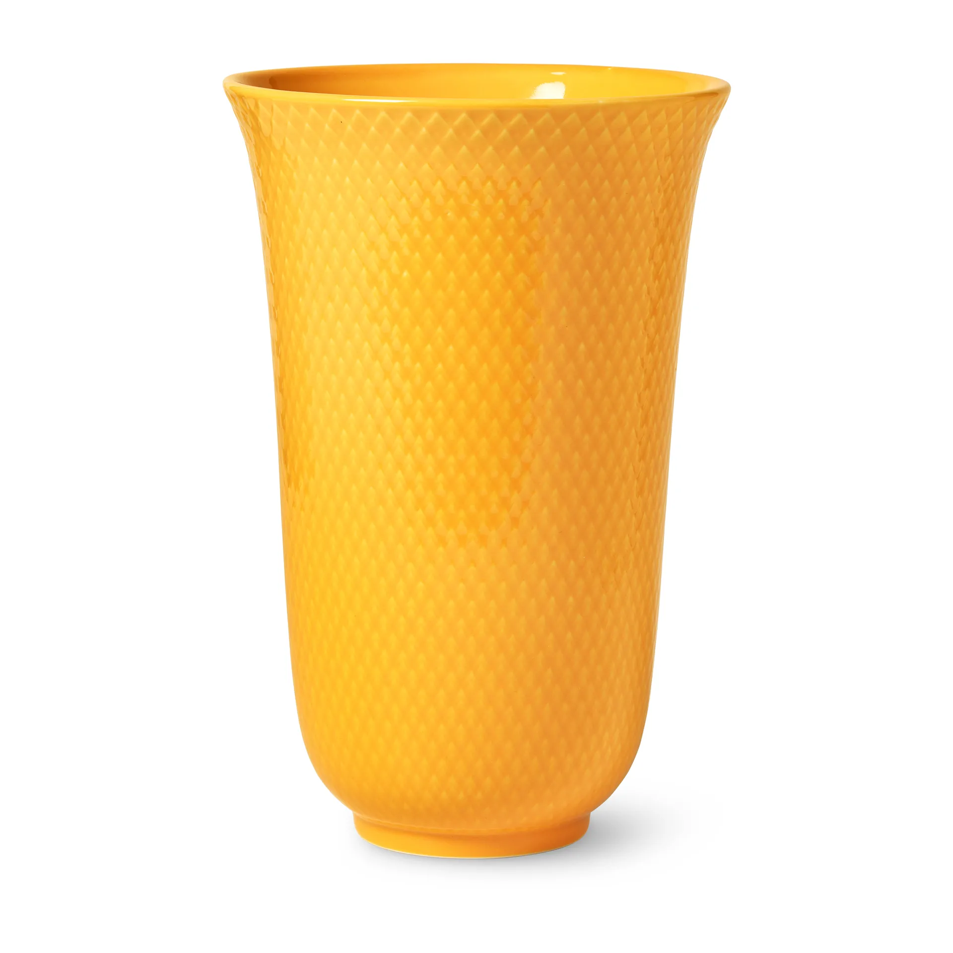 Vaso Rhombe 20 cm, Amarelo Lyngby Porcelæn