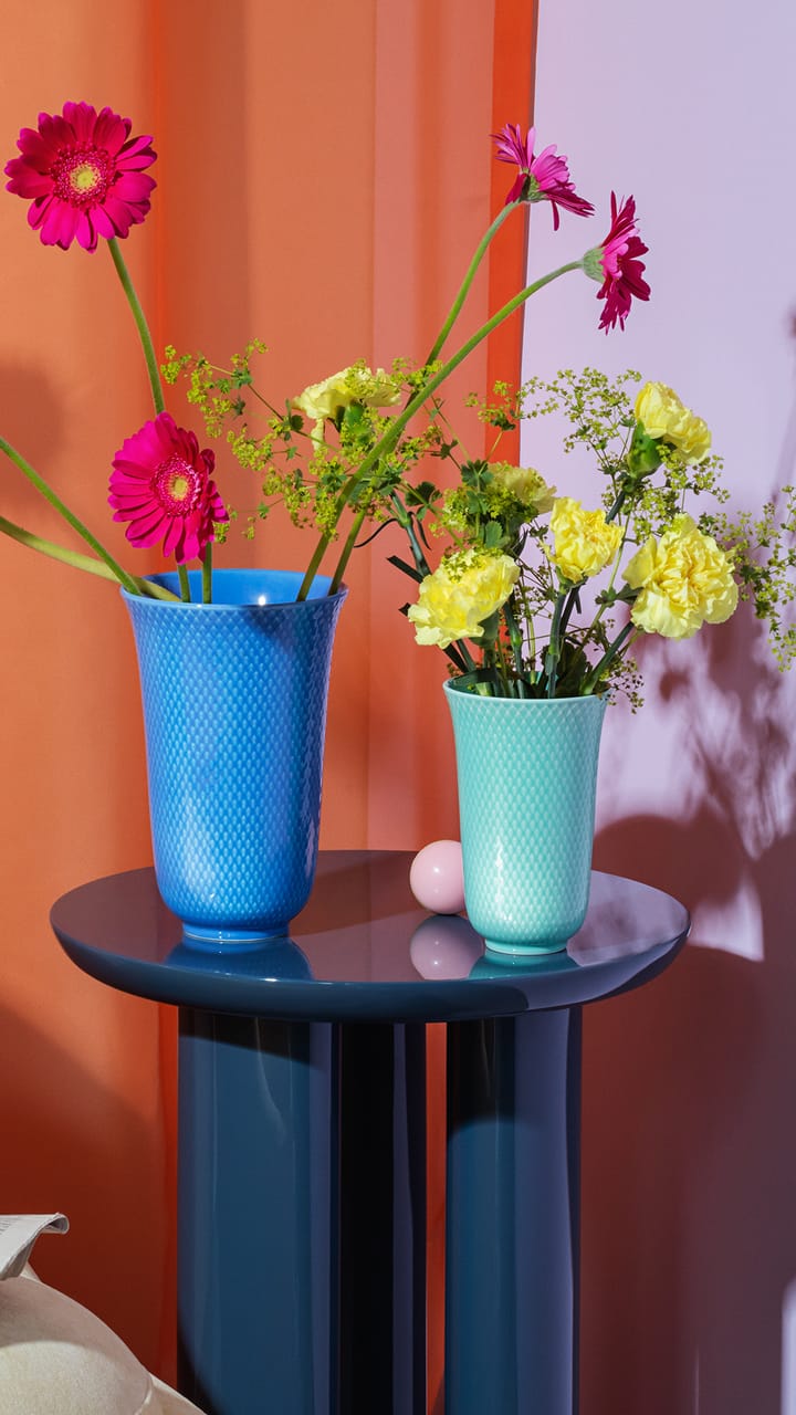 Vaso Rhombe 20 cm, Azul Lyngby Porcelæn