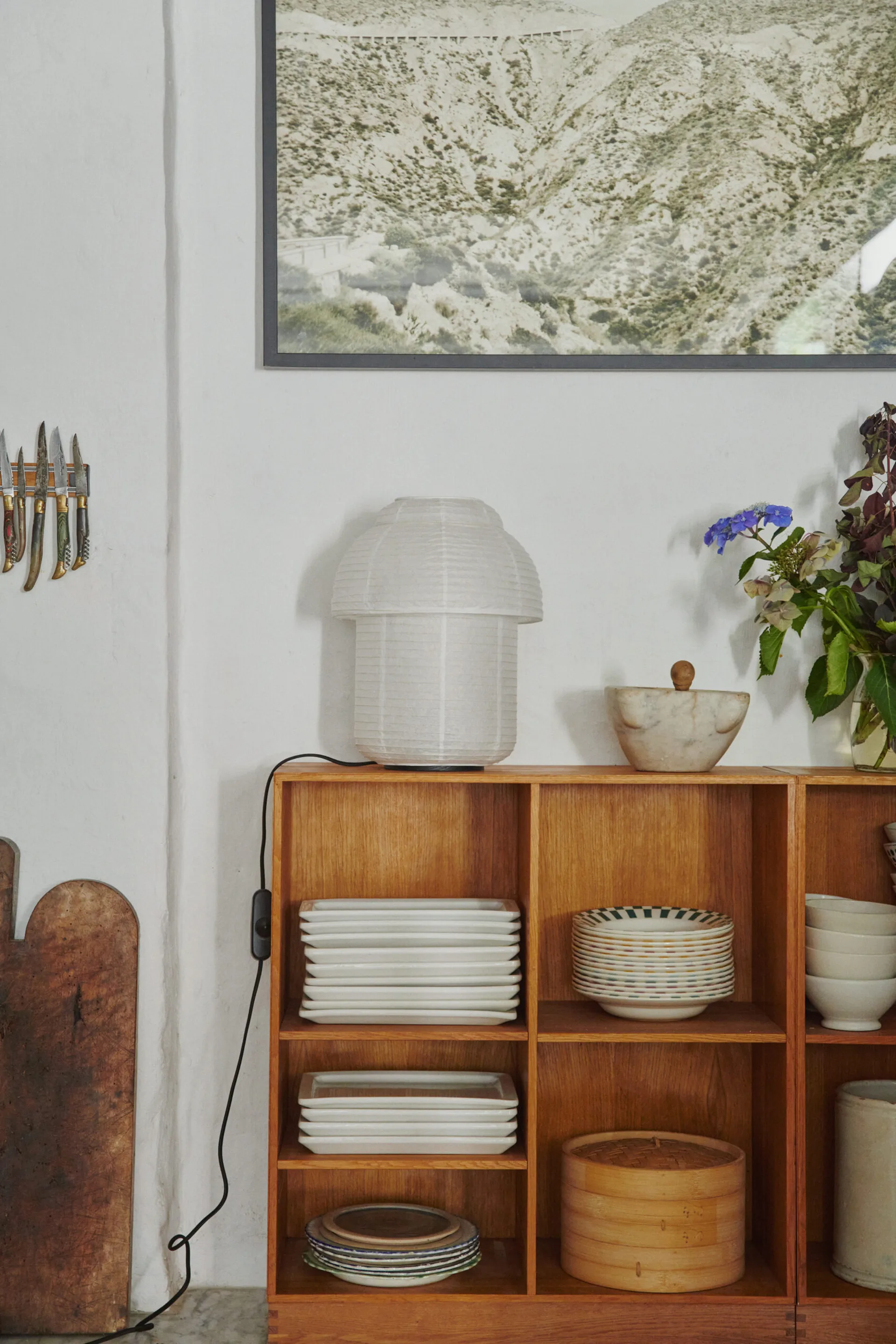 Candeeiro de mesa Papier Double Ø30 cm, White Made By Hand