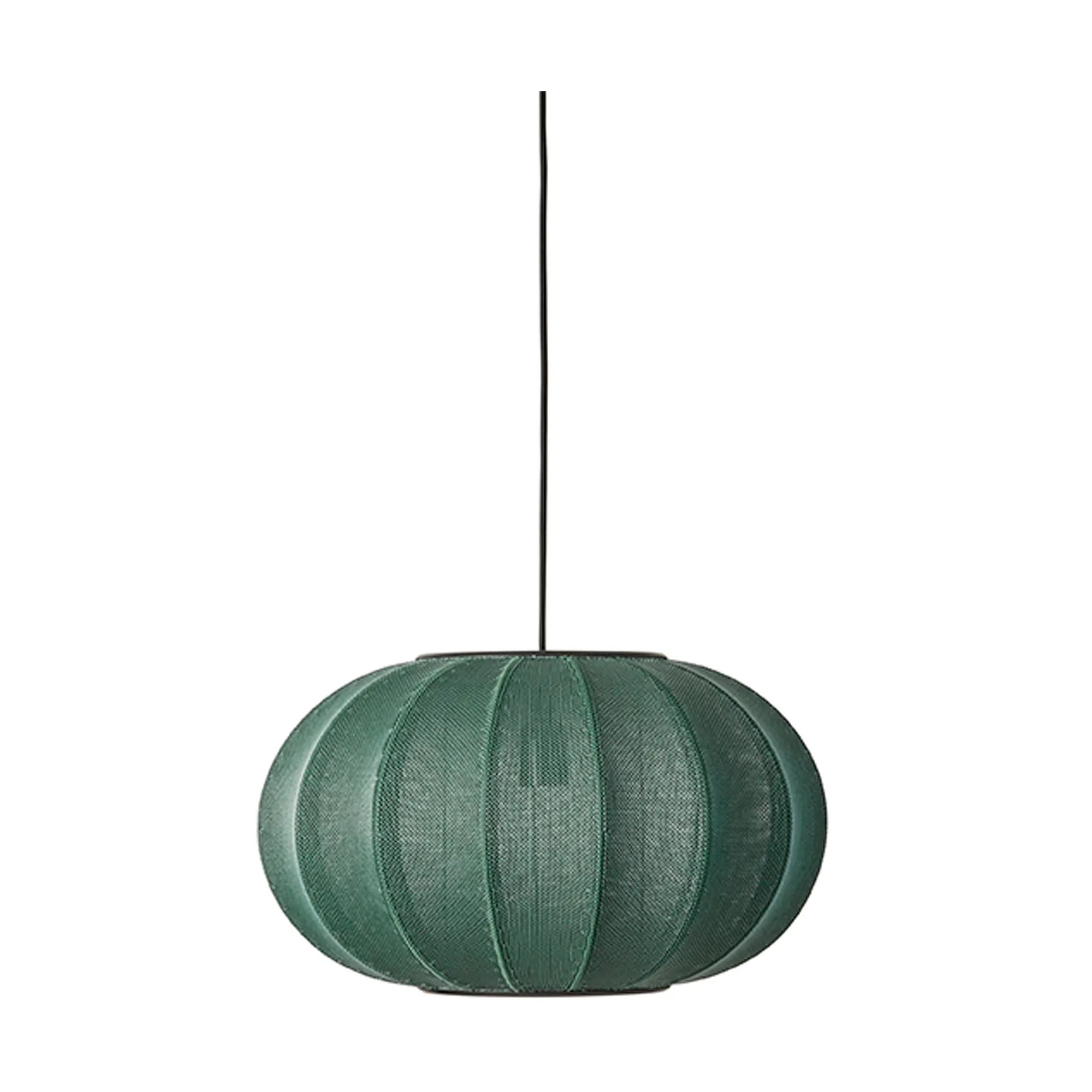 Candeeiro suspenso Knit-Wit 45 Oval, Tweed green Made By Hand