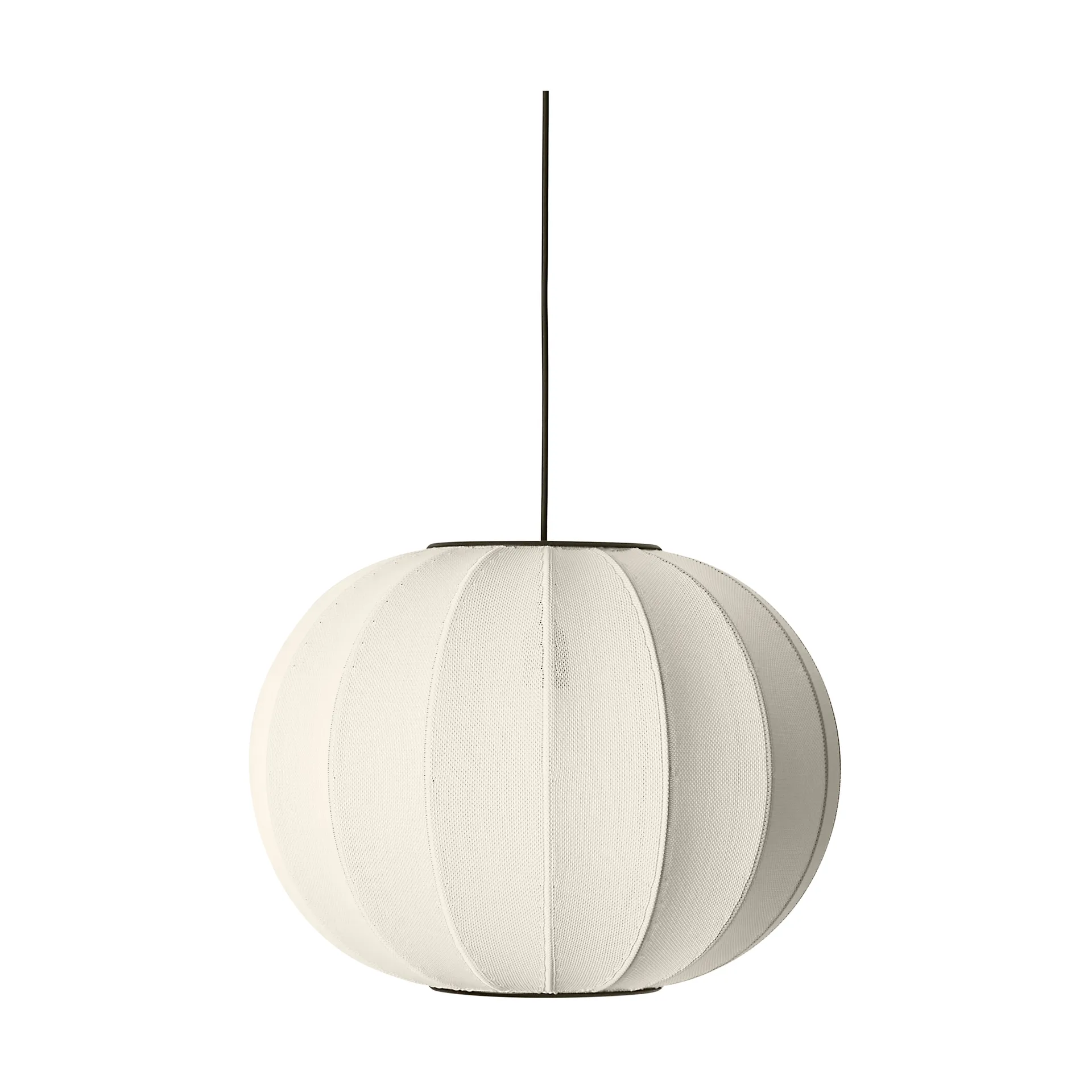 Candeeiro suspenso Knit-Wit 45 Round, Pearl white Made By Hand