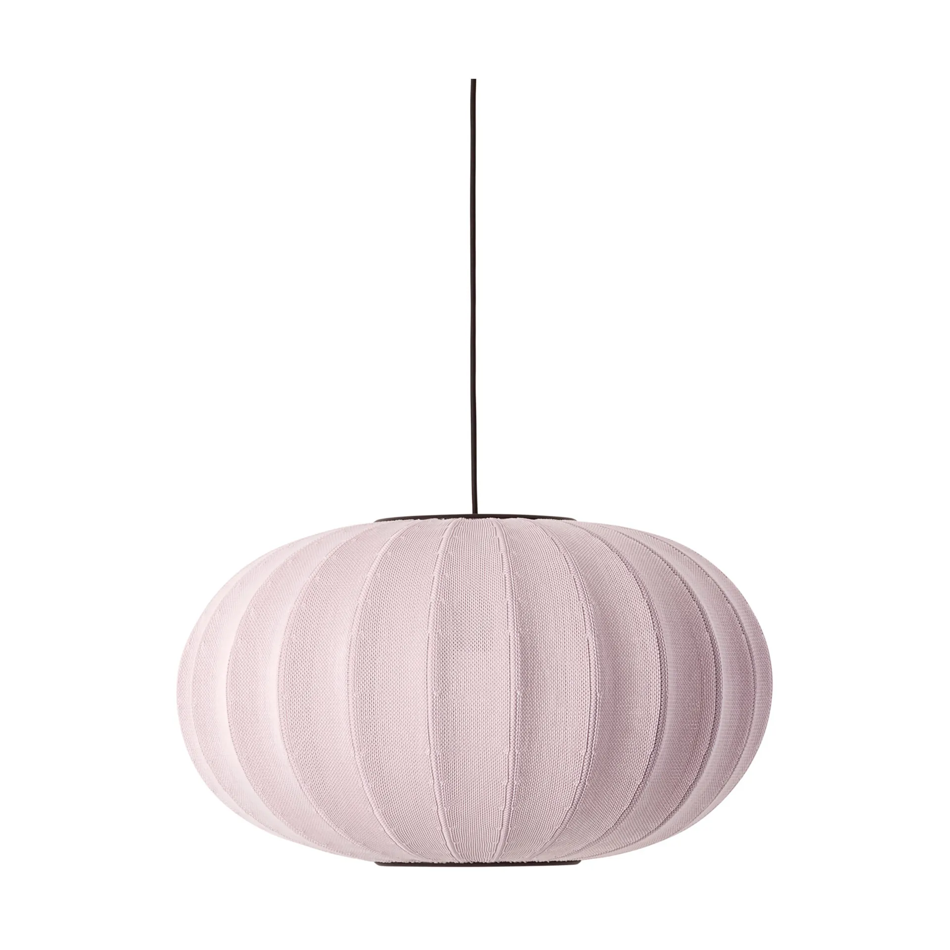 Candeeiro suspenso Knit-Wit 57 Oval, Light pink Made By Hand