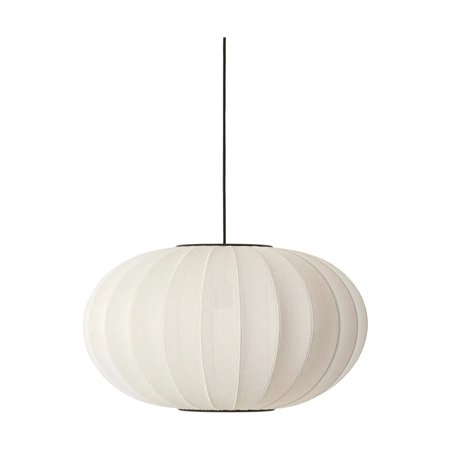 Candeeiro suspenso Knit-Wit 57 Oval, Pearl white Made By Hand