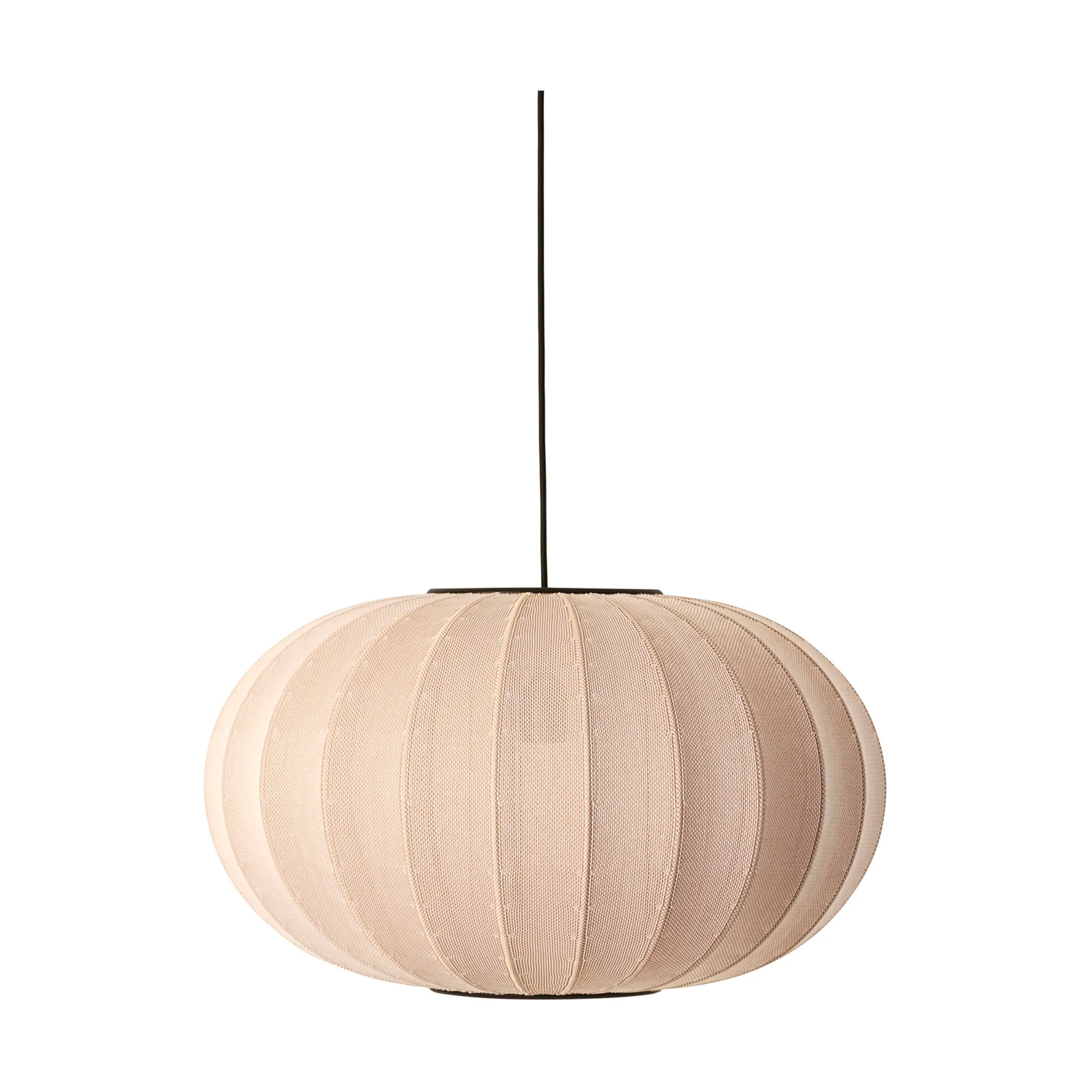 Candeeiro suspenso Knit-Wit 57 Oval, Sand stone Made By Hand