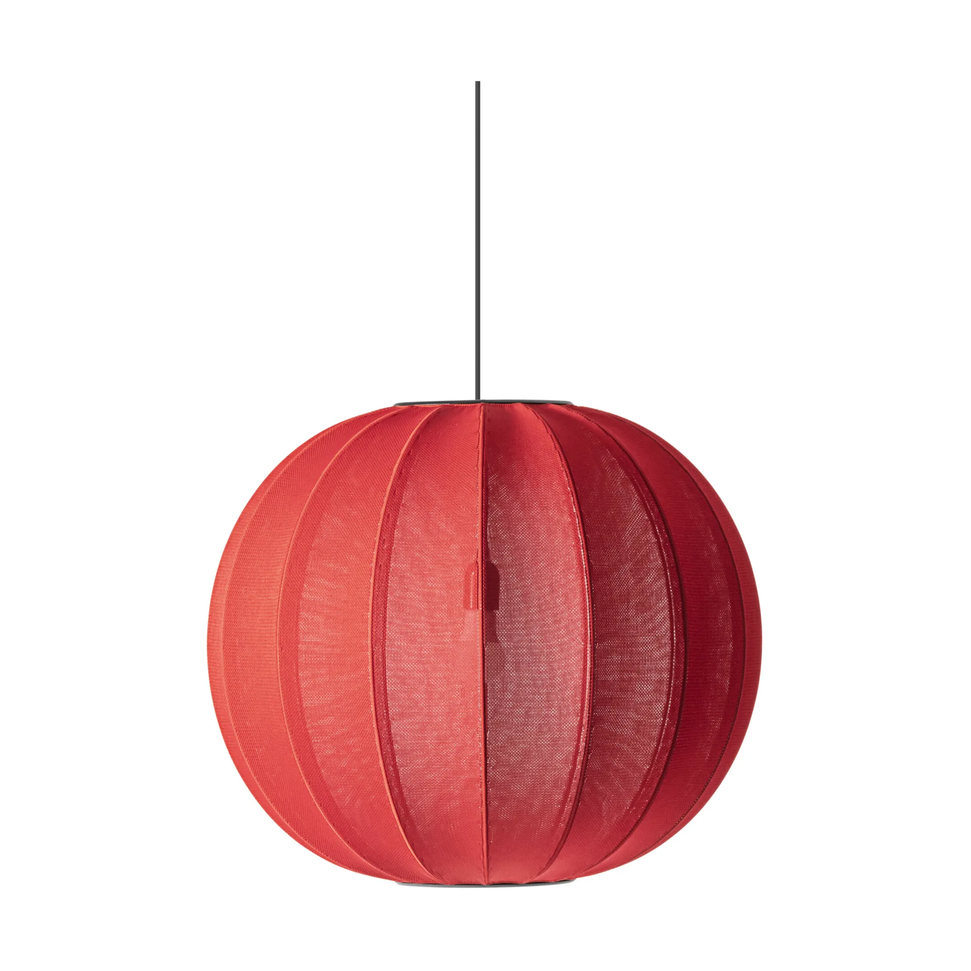 Candeeiro suspenso Knit-Wit 60 Round, Maple red Made By Hand