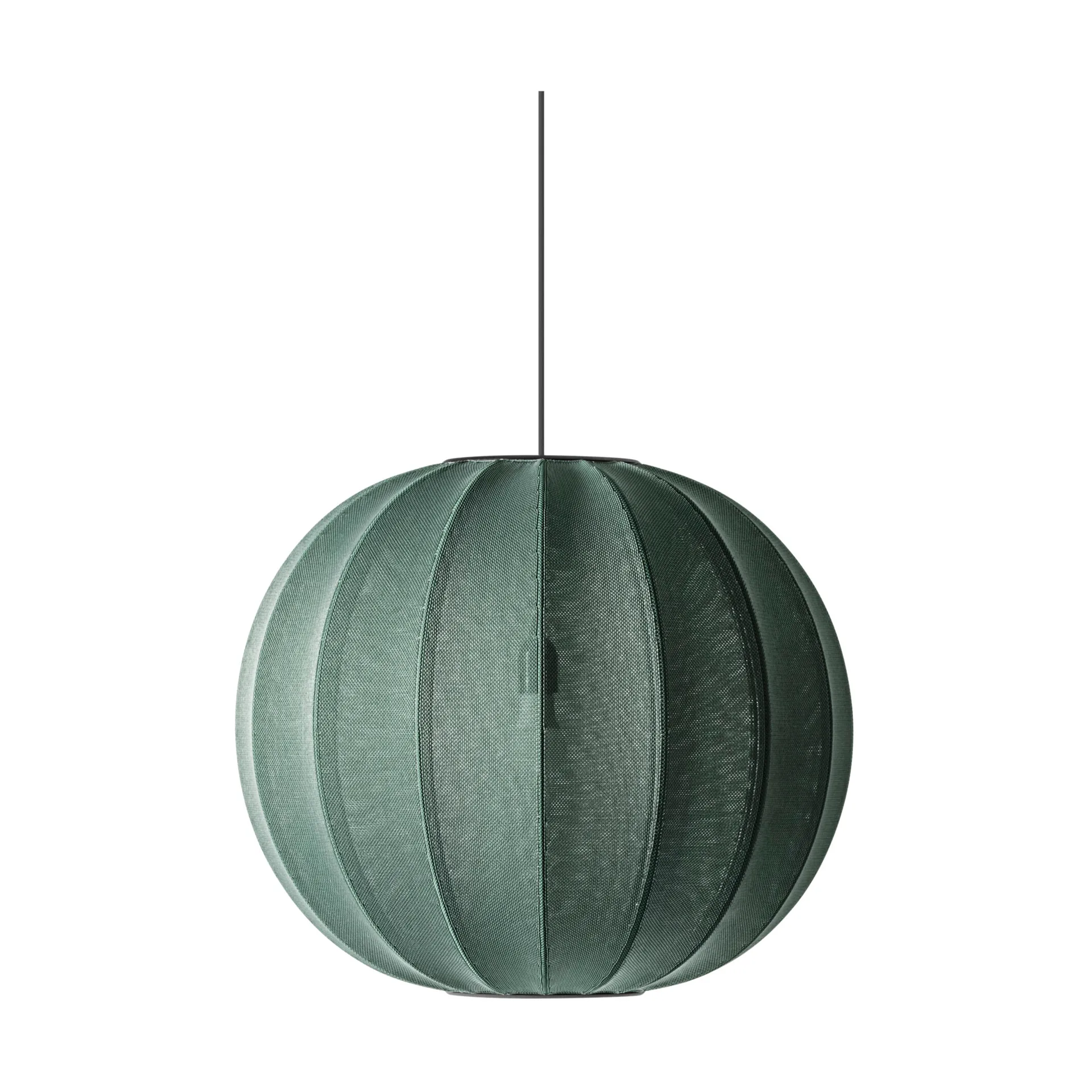 Candeeiro suspenso Knit-Wit 60 Round, Tweed green Made By Hand