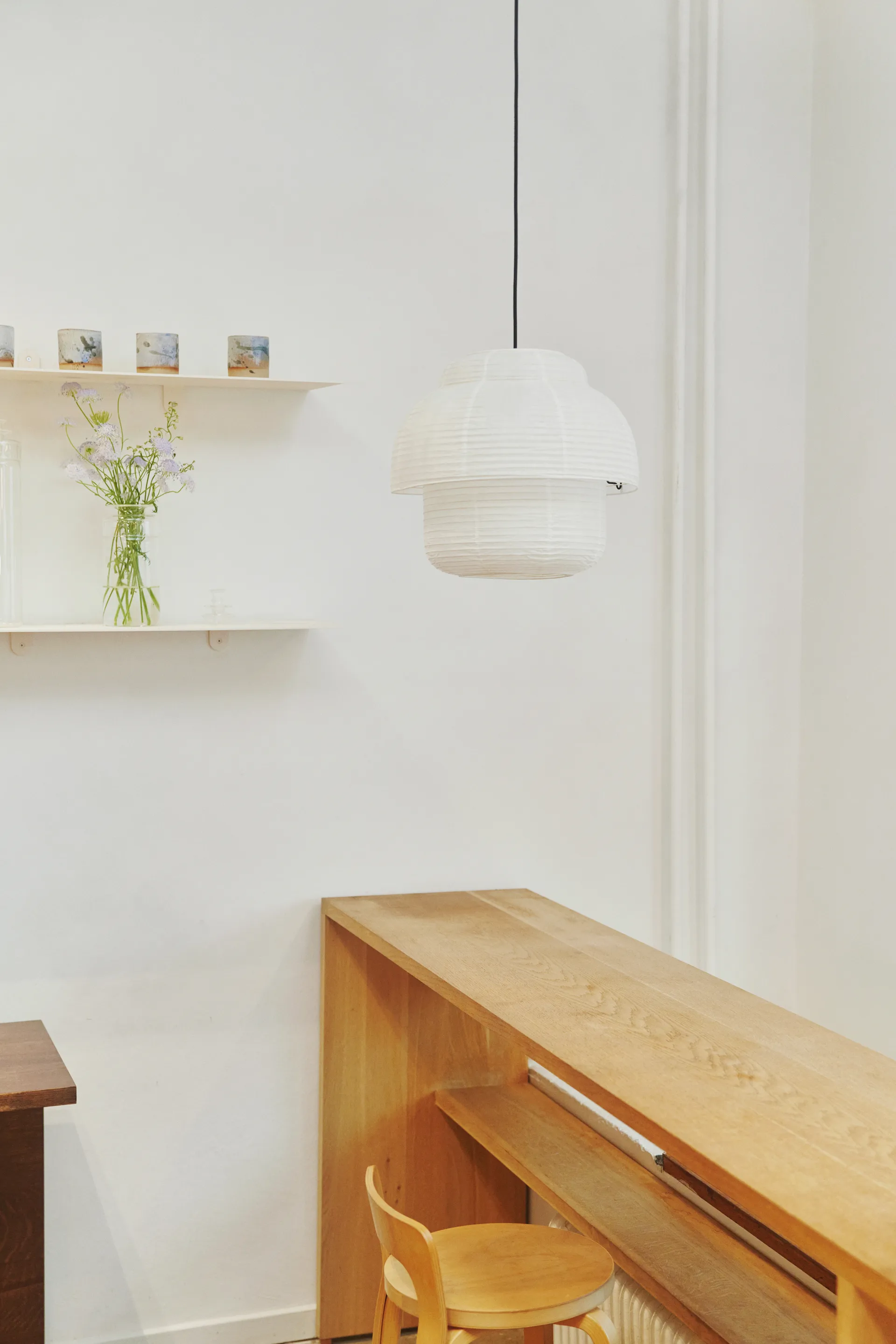 Candeeiro suspenso Papier Double Ø40 cm, White Made By Hand