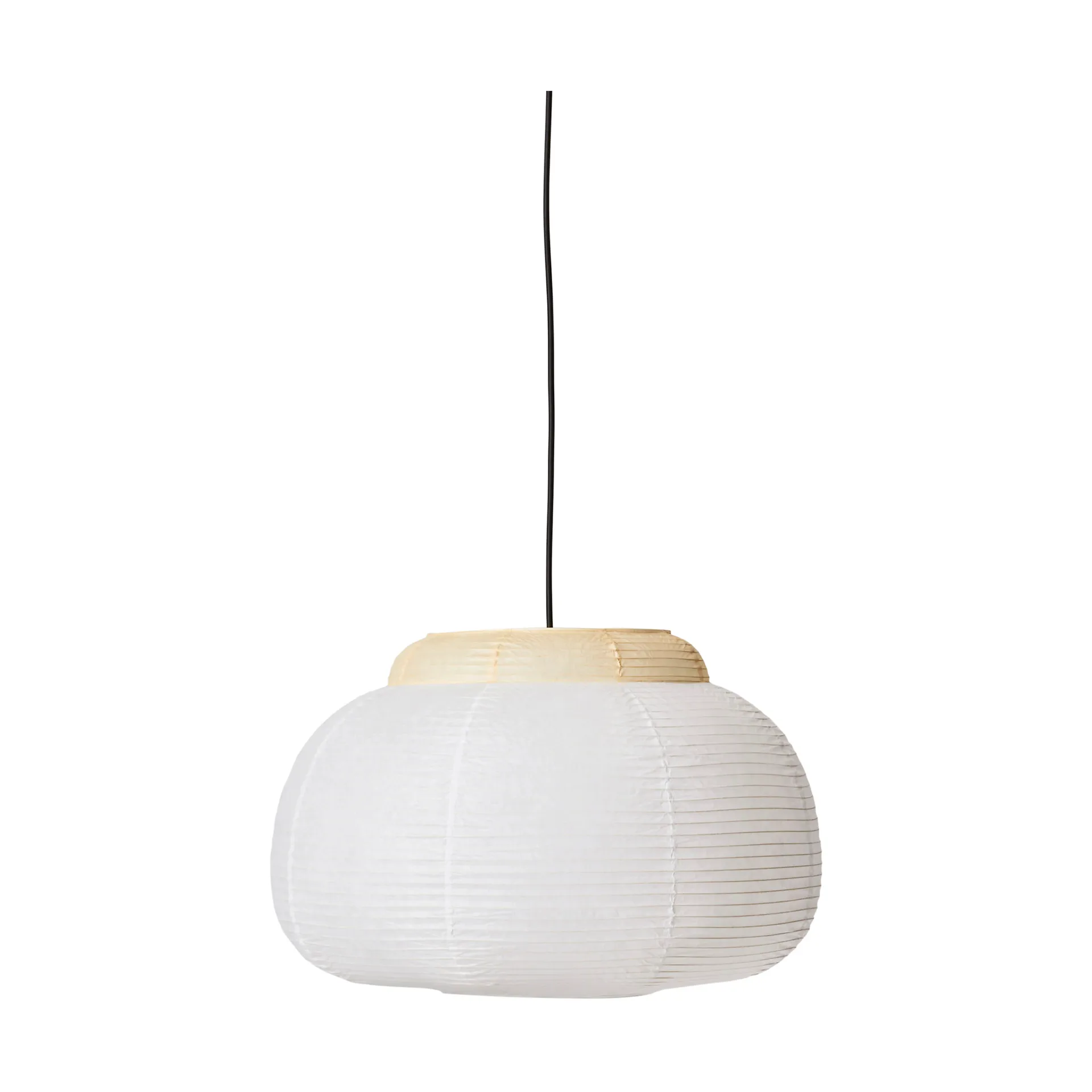 Candeeiro suspenso Papier Single Ø52 cm, Soft yellow Made By Hand