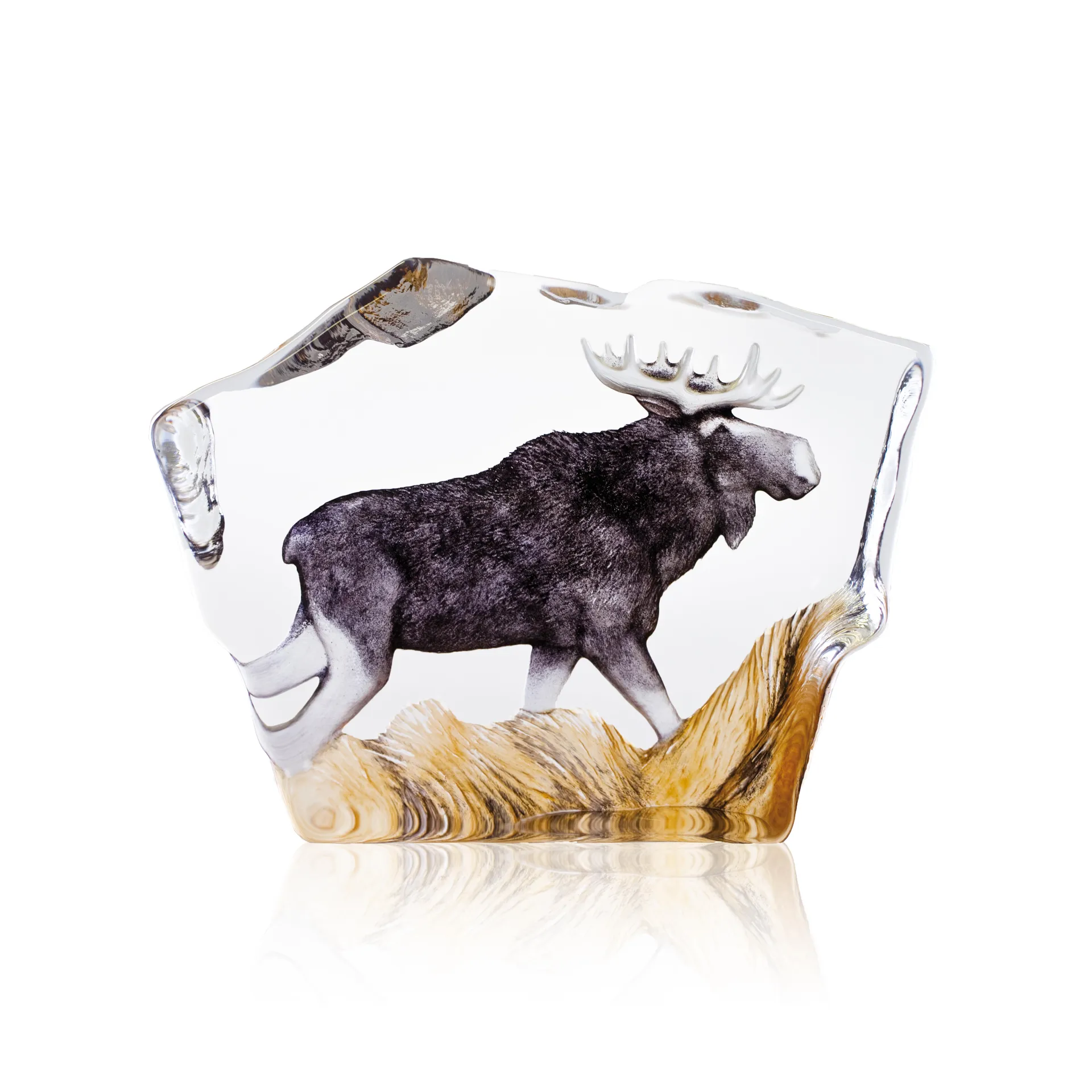 Escultura de vidro Elk, 12x16,5 cm Målerås Glasbruk