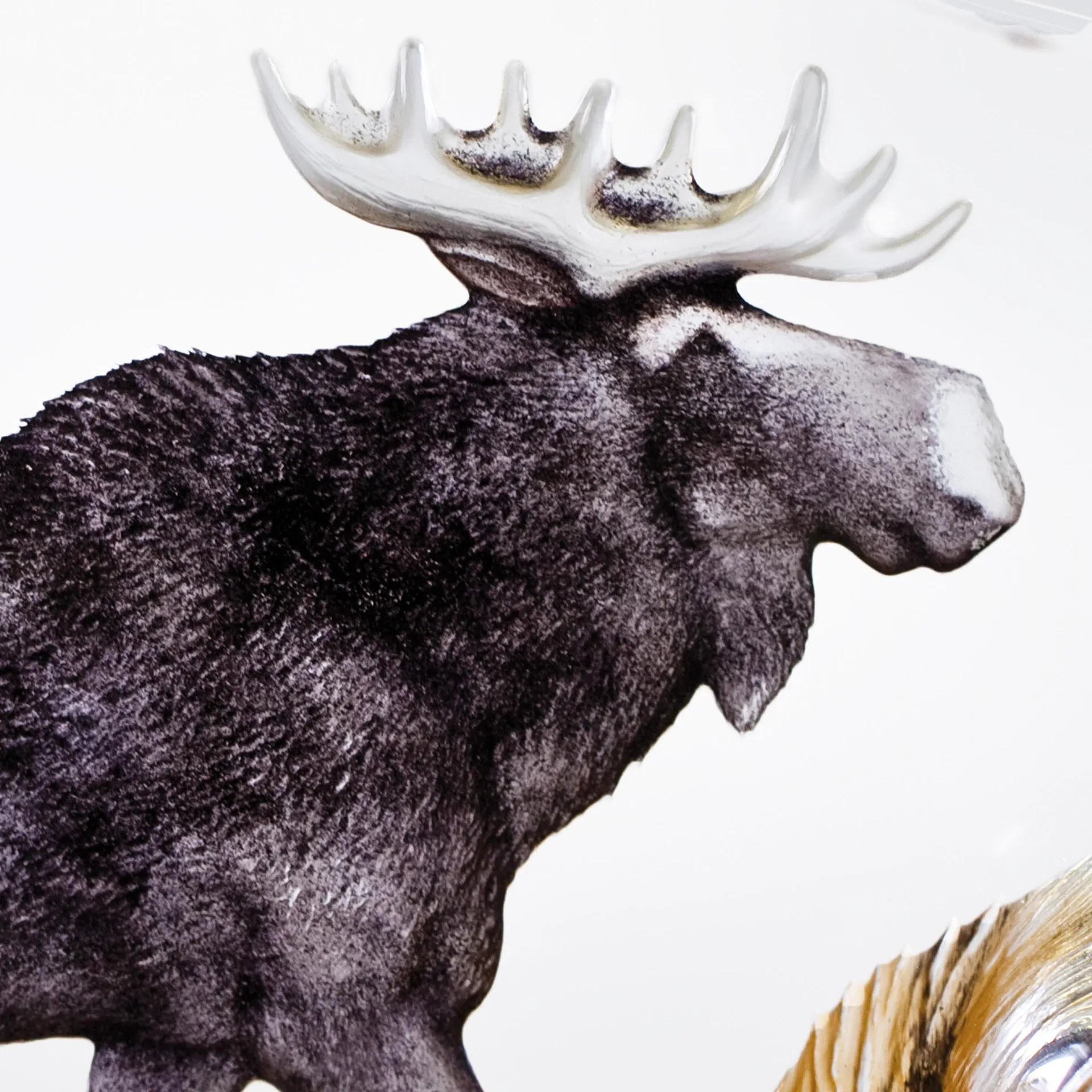 Escultura de vidro Elk, 12x16,5 cm Målerås Glasbruk