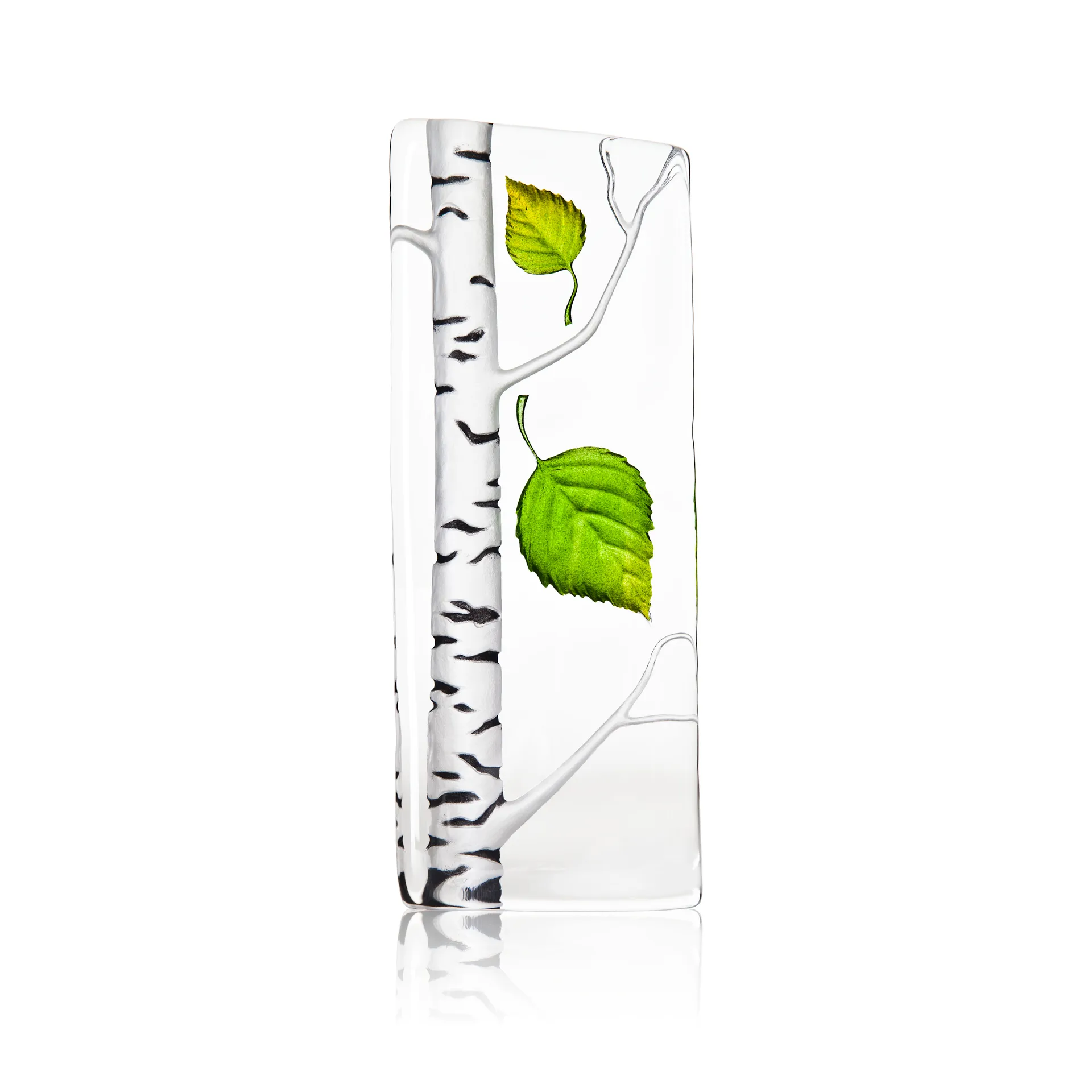 Escultura de vidro Global Icons birch , Grande Målerås Glasbruk