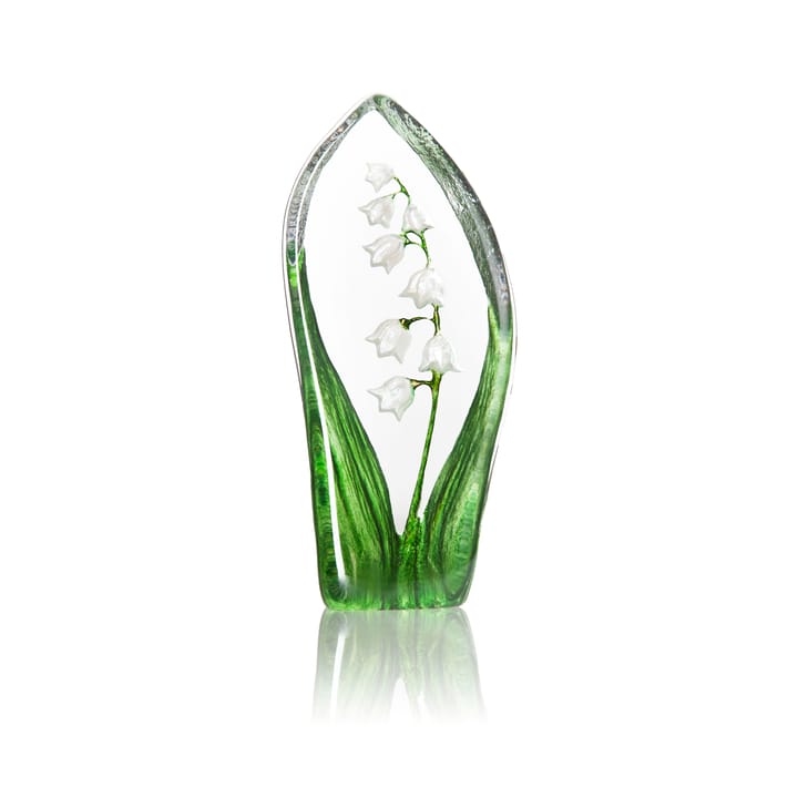 Escultura de vidro Lily of the Valley  - Branco - Målerås Glasbruk