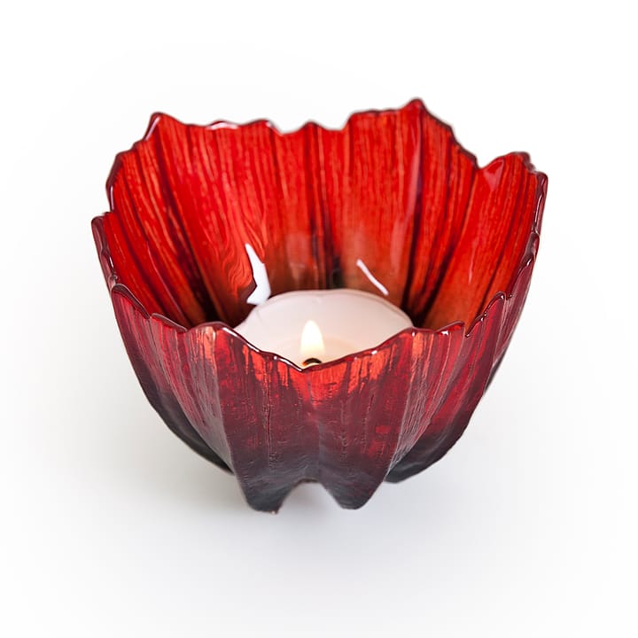 Lanterna Poppy - vermelho-preto - Målerås Glasbruk