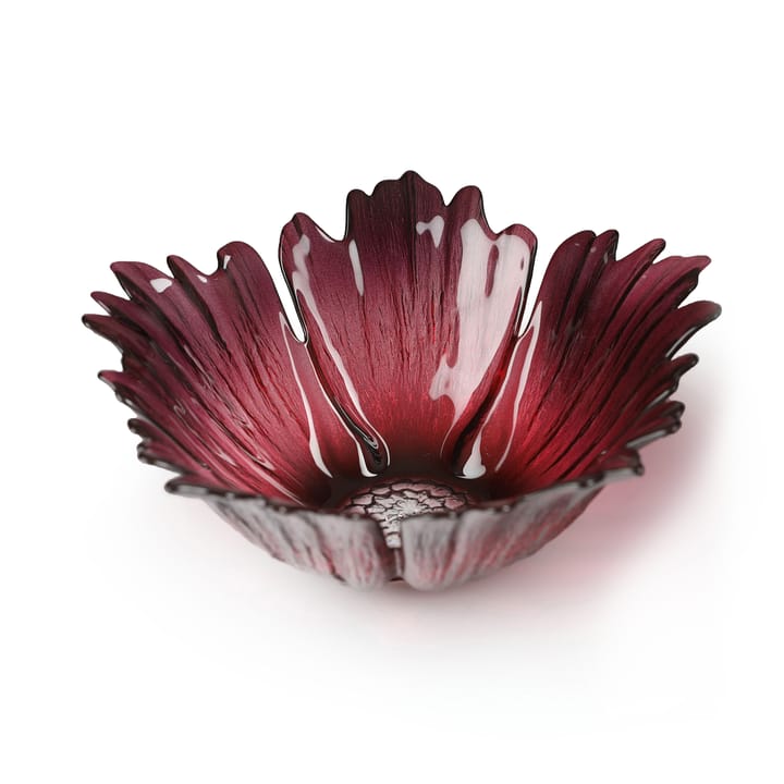 Tigela de vidro vermelho rosa Fleur - pequeno Ø19 cm - Målerås Glasbruk