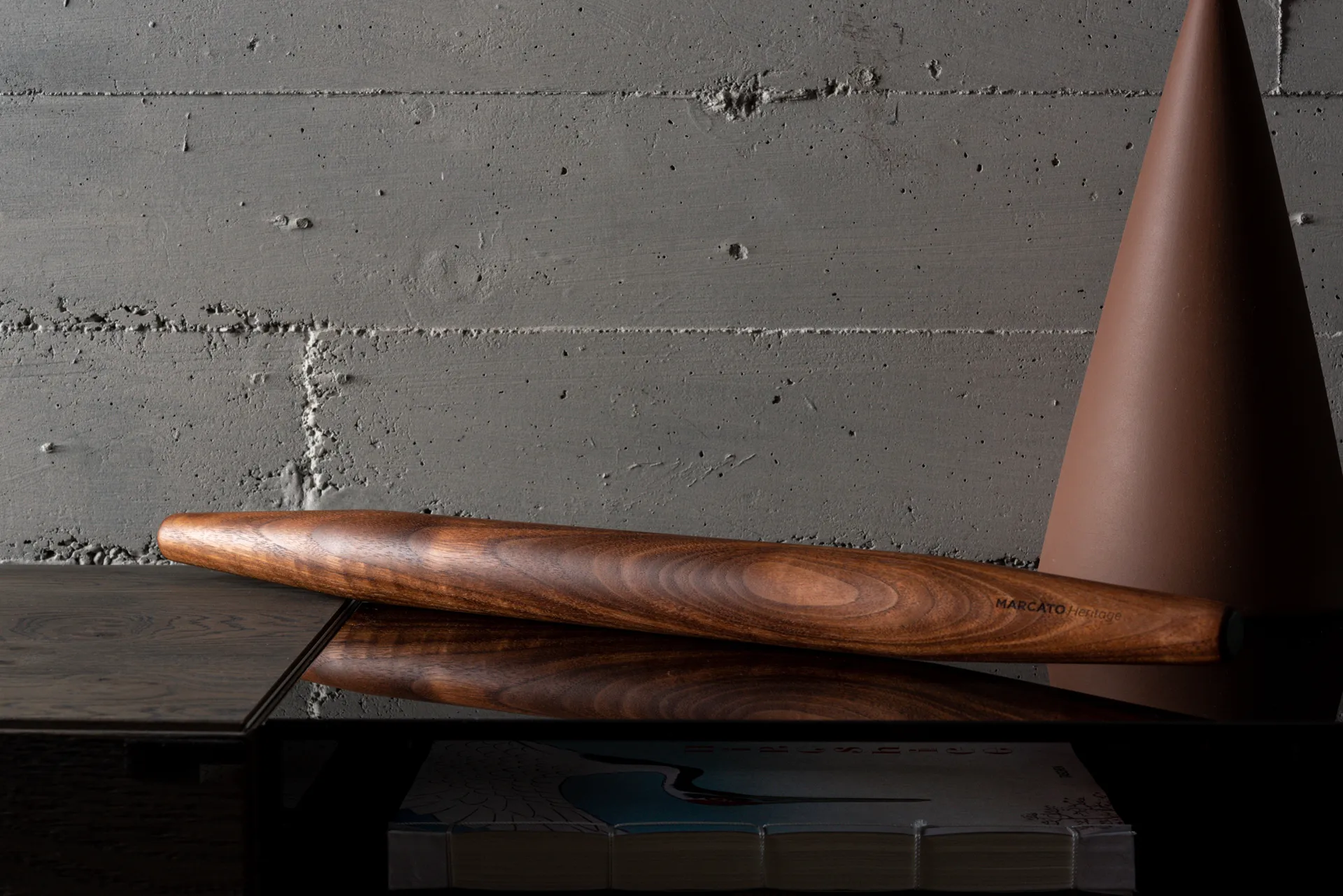 Rolo de massa Marcato Il mattarello 55 cm, Marrom Marcato