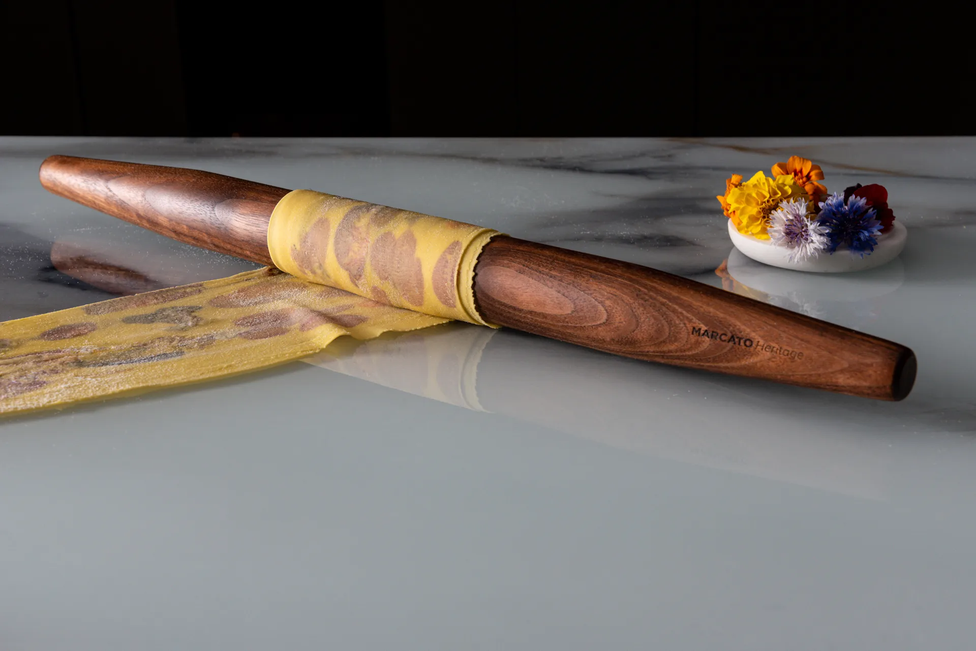 Rolo de massa Marcato Il mattarello 55 cm, Marrom Marcato