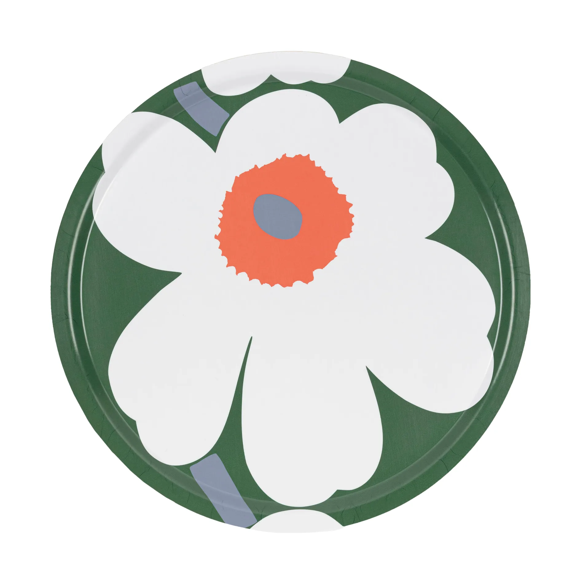 Bandeja Unikko 60º aniversário Ø46 cm, Green-white-orange Marimekko