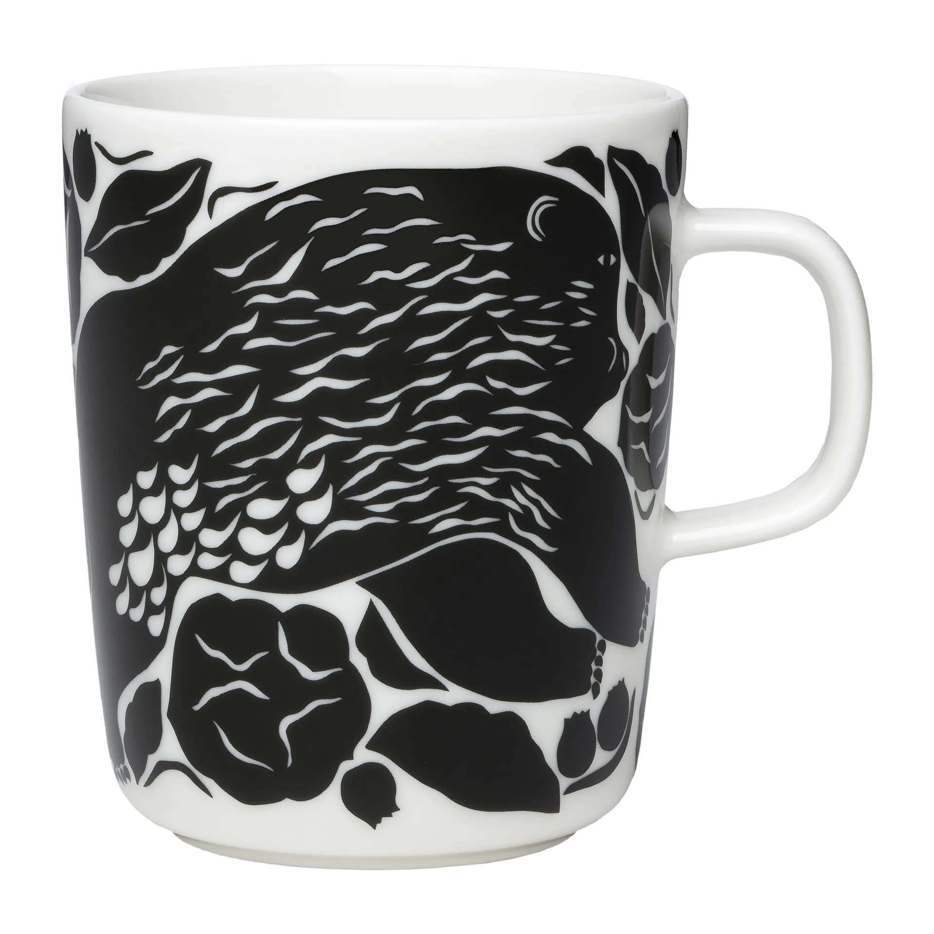 Caneca Karhuemo 2,5 dl, Branco-verde escuro Marimekko