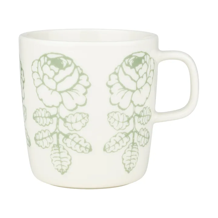 Caneca Oiva Vihkiruusu - Branco, sage, 40 cl - Marimekko