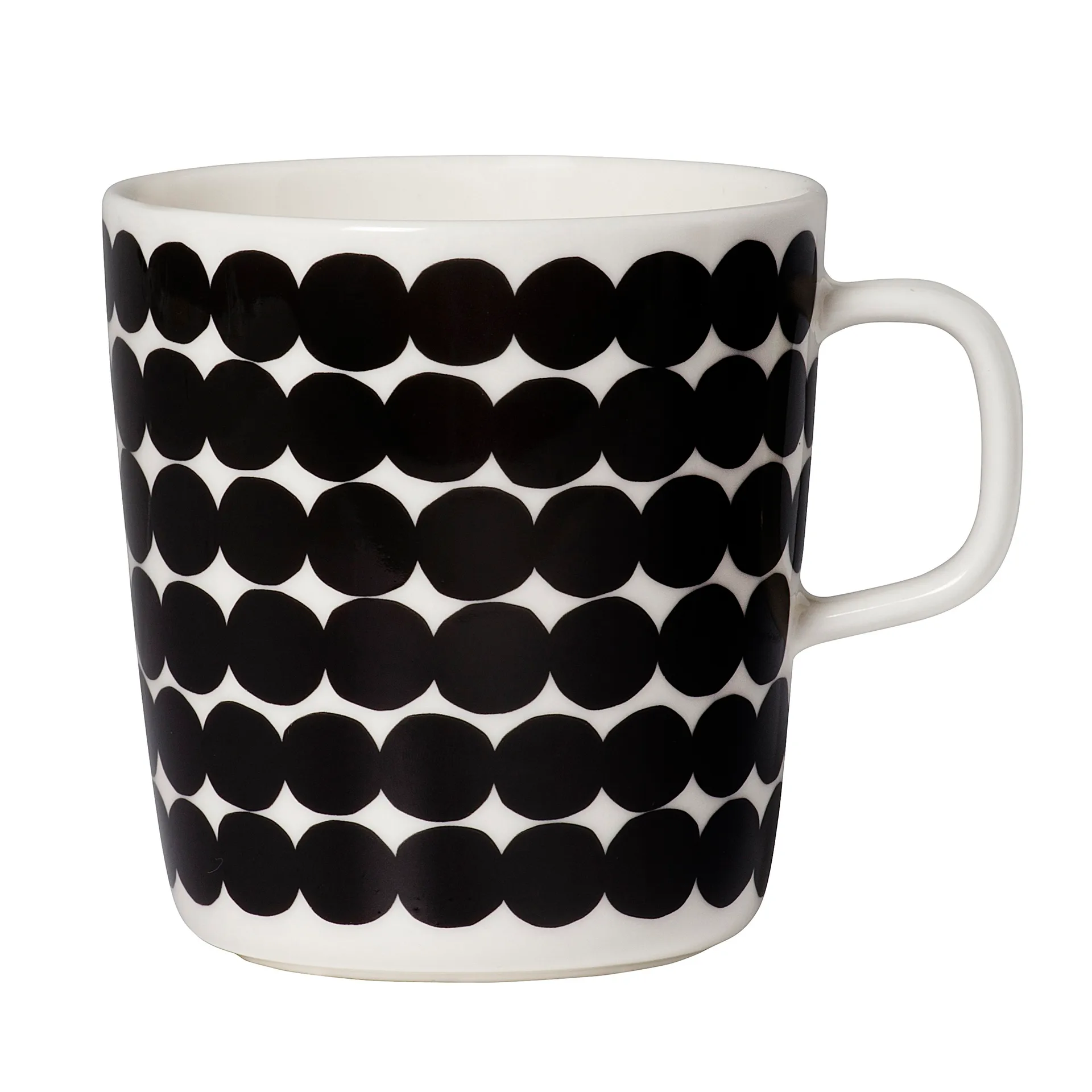 Caneca Räsymatto 4 dl, preto-branco Marimekko