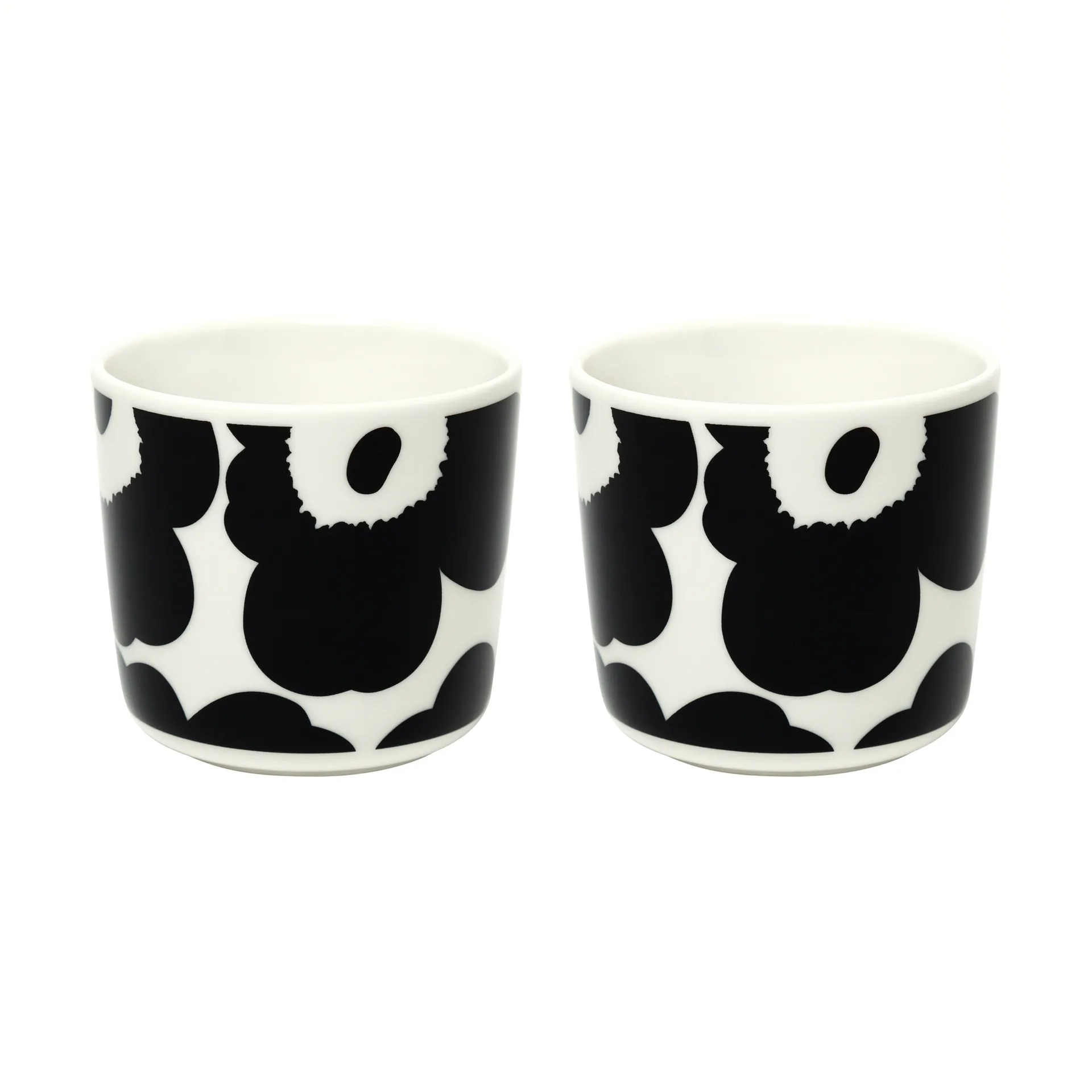 Caneca sem pega 20 cl Unikko, conjunto de 2, white-black Marimekko