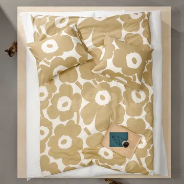 Capa de almofada algodão-bainha Unikko 50x60 cm - Bege - Marimekko